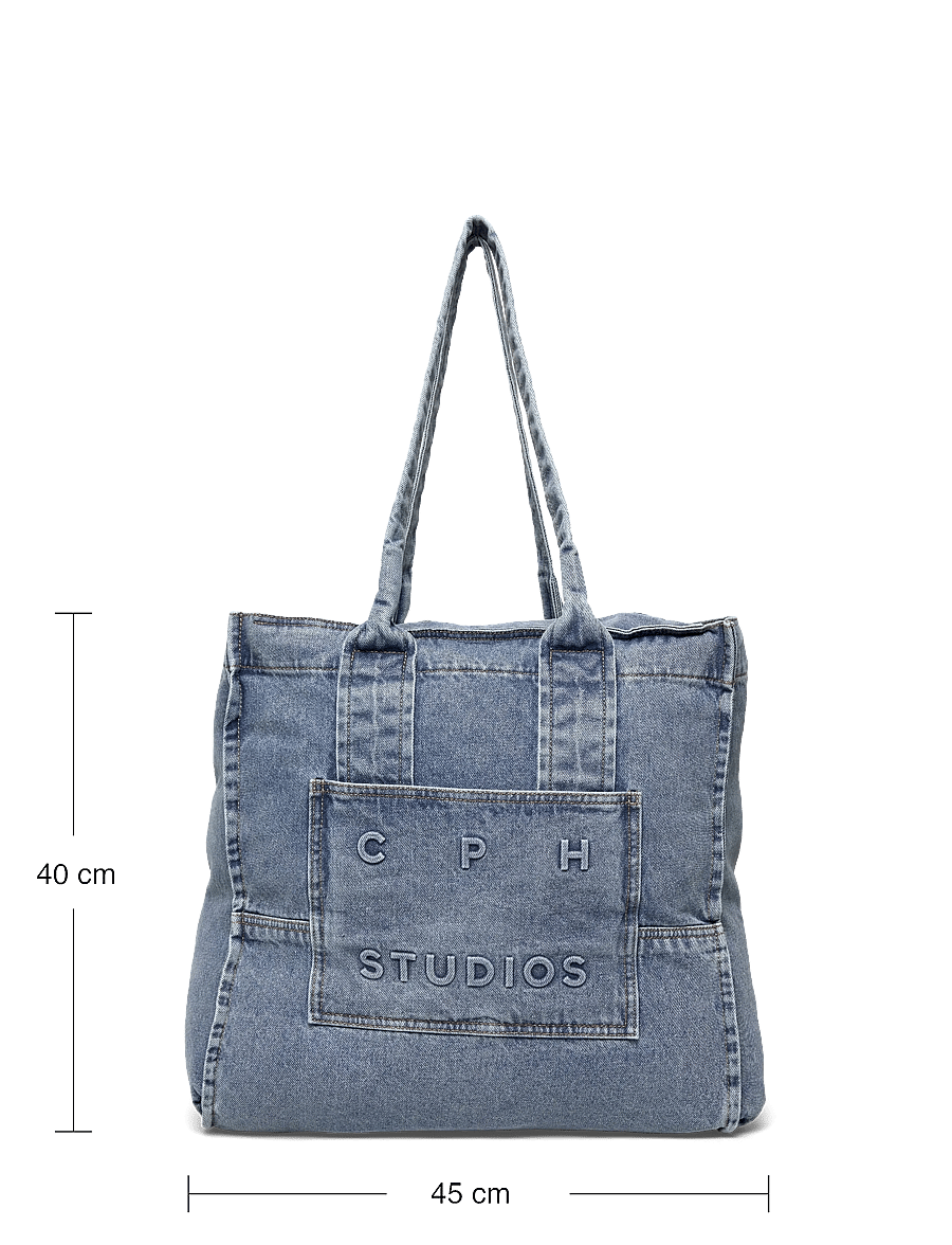 Copenhagen Studios - CPH BAG 5 suede chocolate - tote bags - mid blue - 3