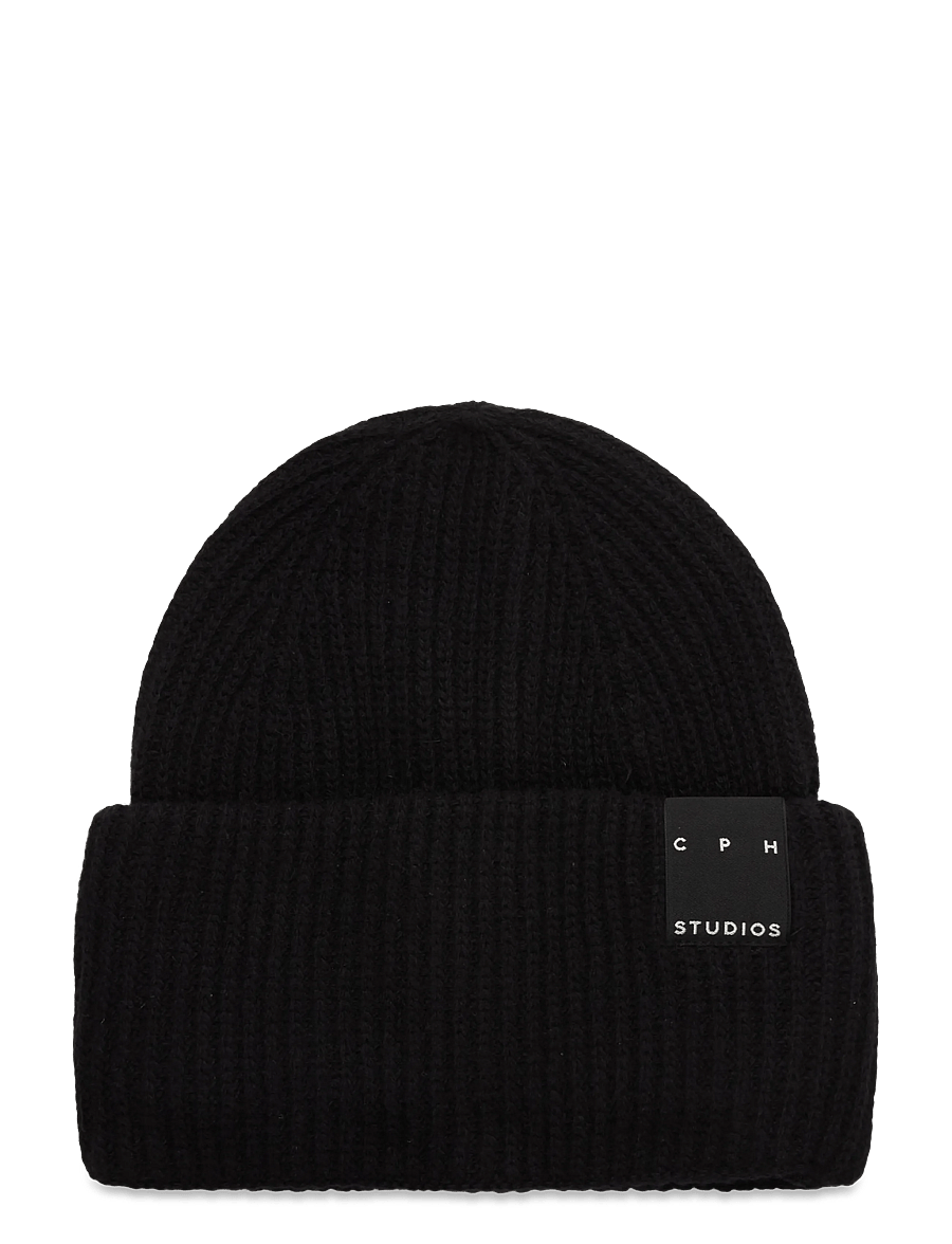 Copenhagen Studios - CPH BEANIE 3 wool mix beige - everyday style - black - 0