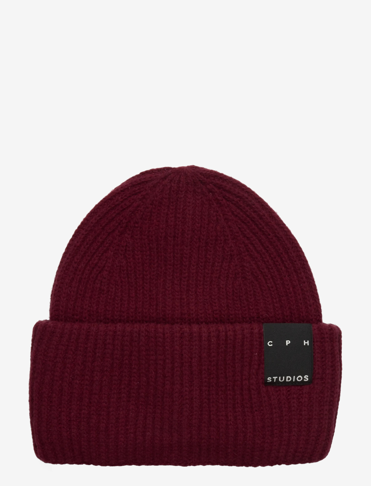 Copenhagen Studios - CPH BEANIE 3 wool mix black - everyday style - burgundy - 0