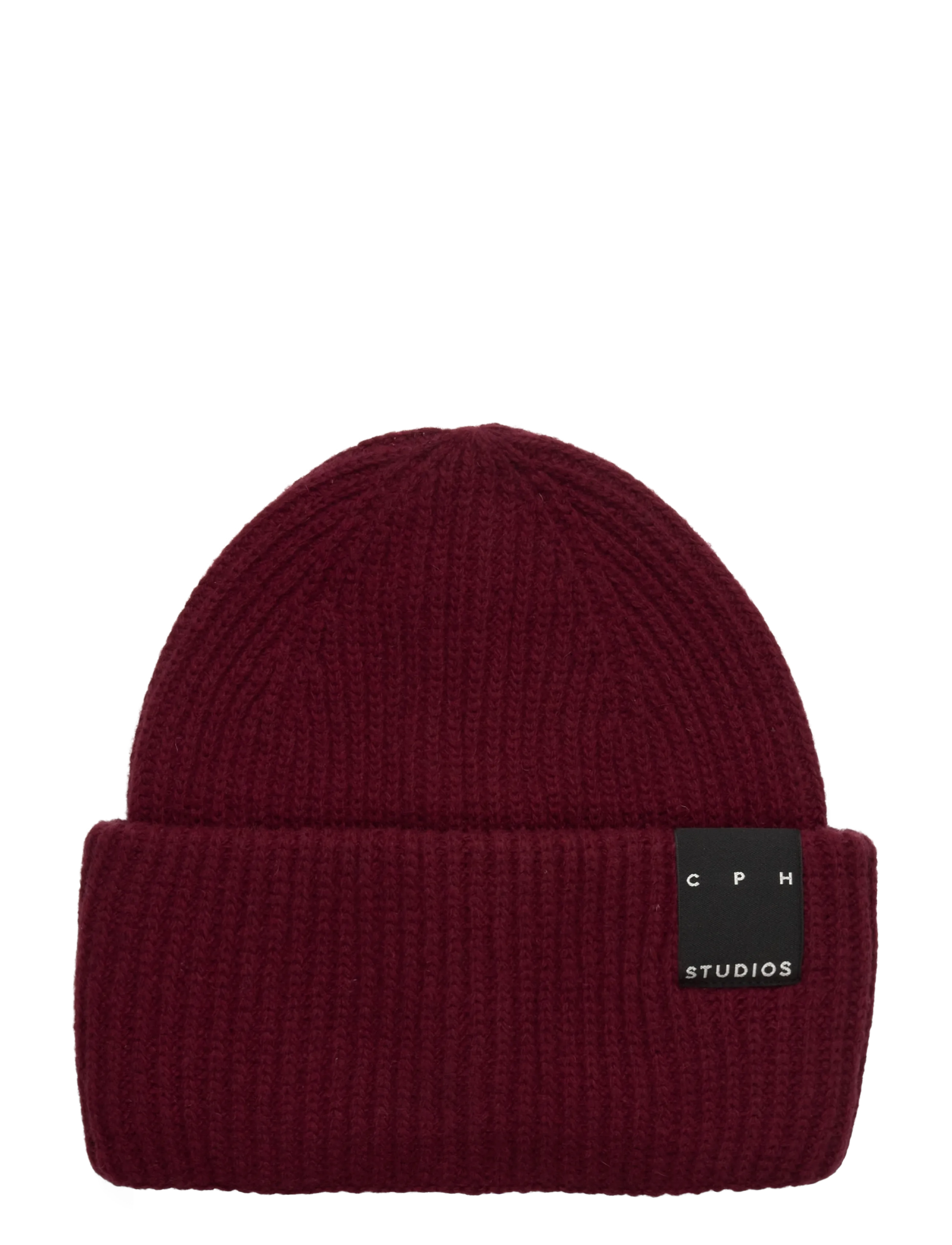 Copenhagen Studios CPH BEANIE 3 wool mix burgundy - Transitional Layering - BURGUNDY / burgundy