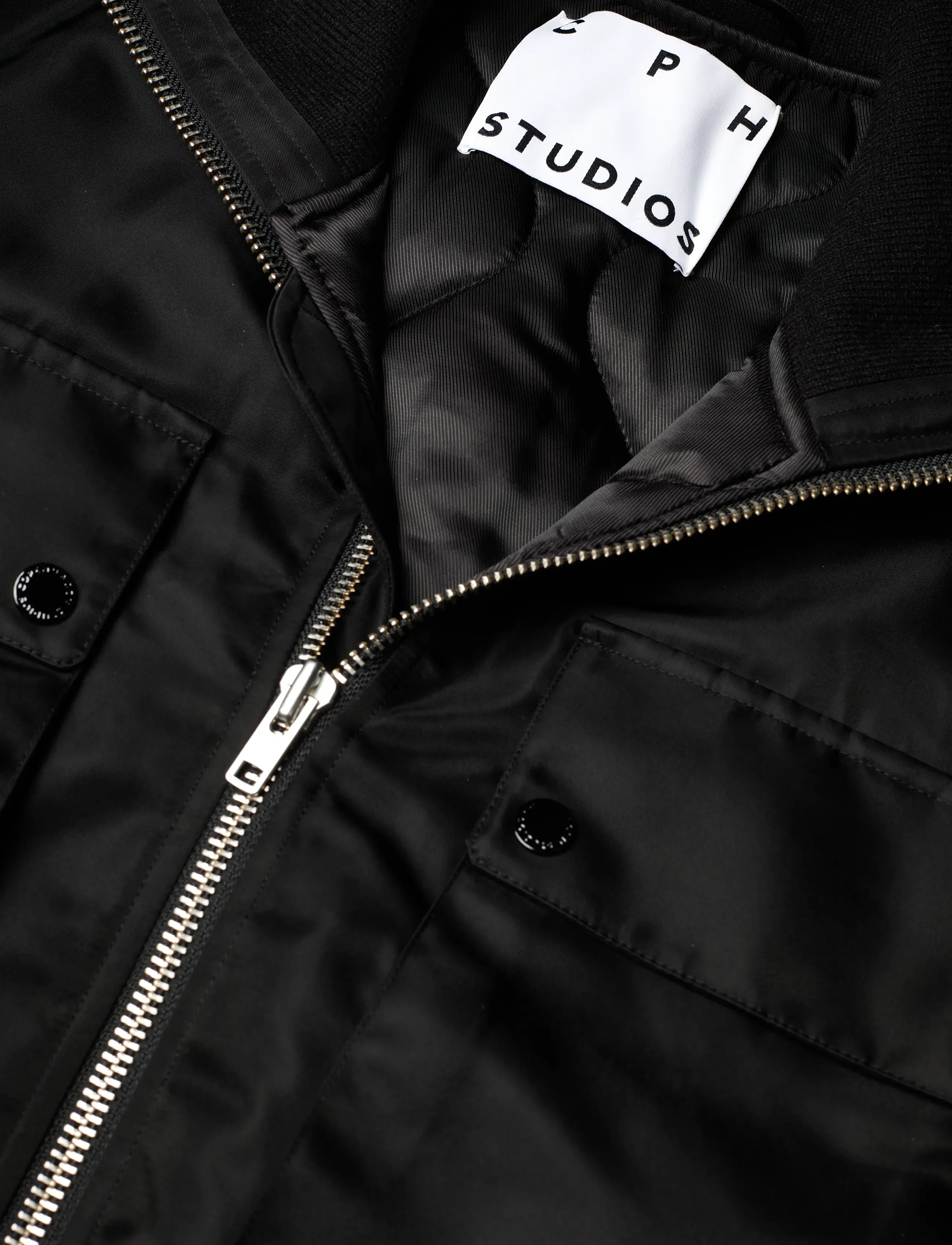Copenhagen Studios - CPH BOMBER JACKET 1 nylon olive - vårjackor - black - 2