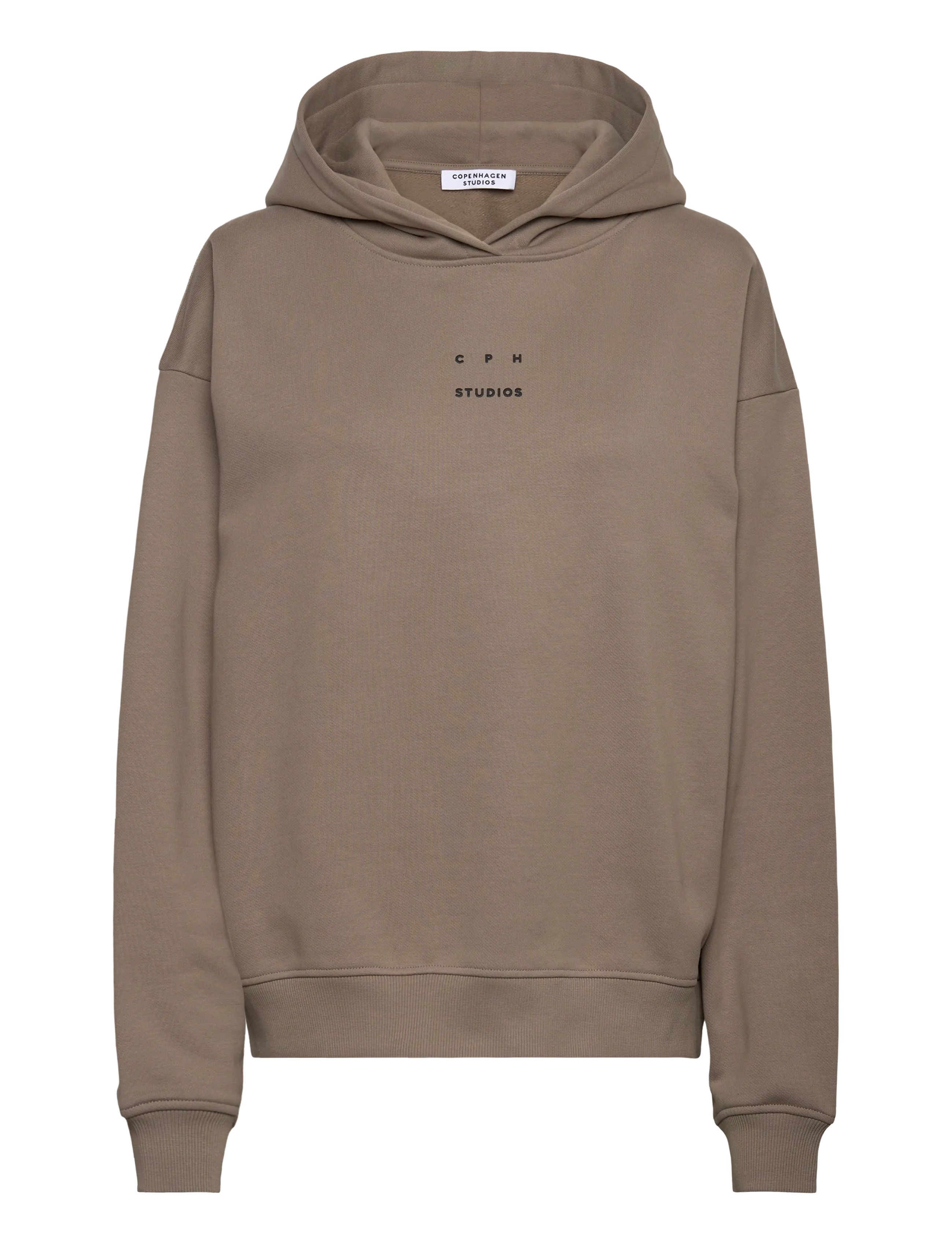 Copenhagen Studios CPH HOODIE 7 cotton black - Sweatshirts - OLIVE / beige