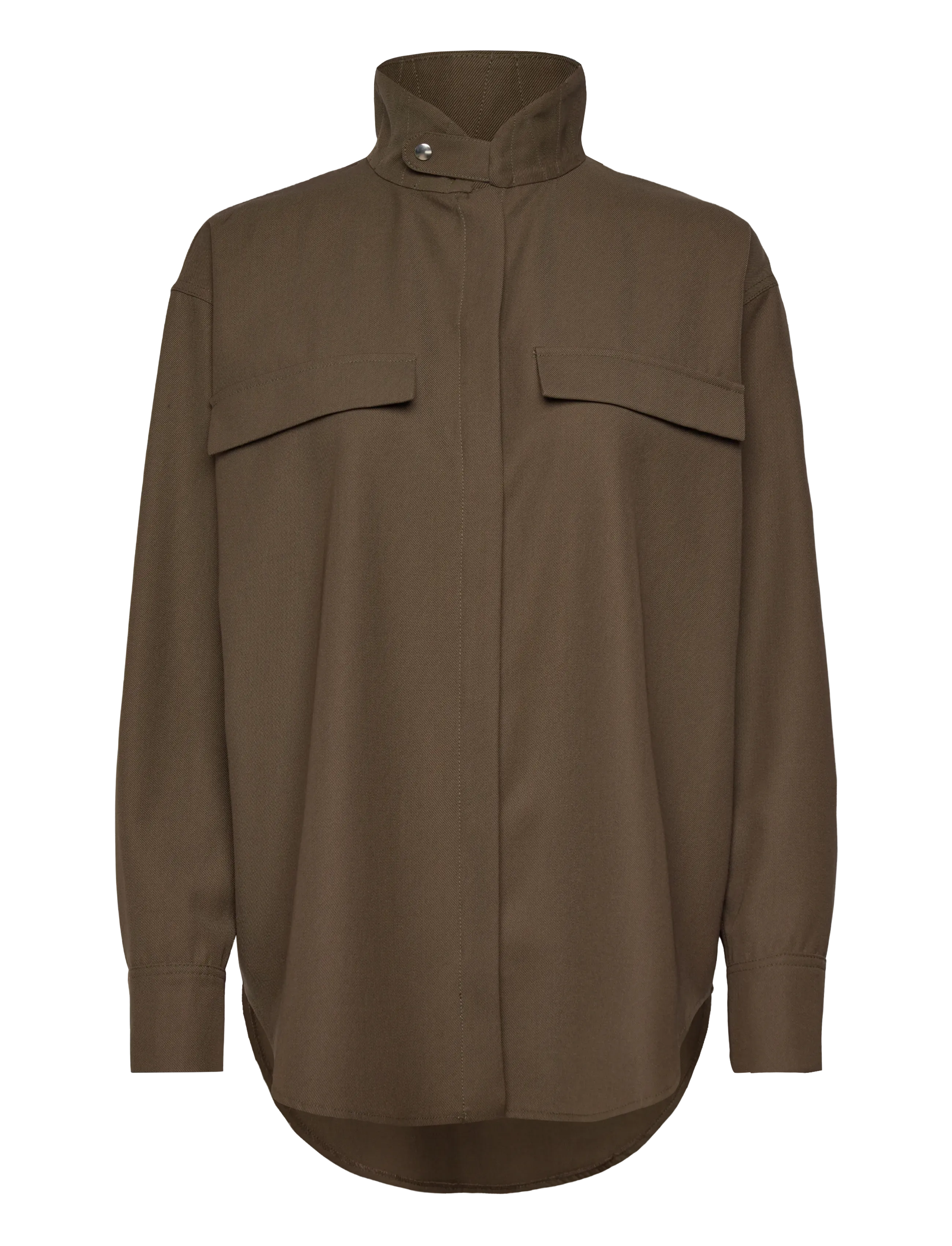 Copenhagen Studios Cph Overshirt 1 Cotton White, S, Khaki green, Skjorter > Langærmede, Dame