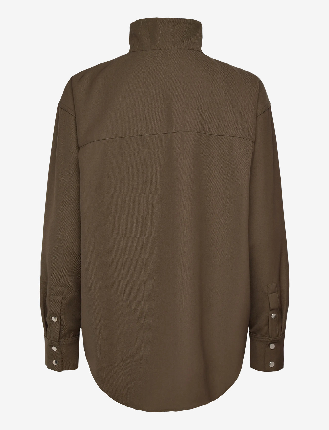 Copenhagen Studios - CPH OVERSHIRT 1 wool olive - pikkade varrukatega särgid - olive - 1
