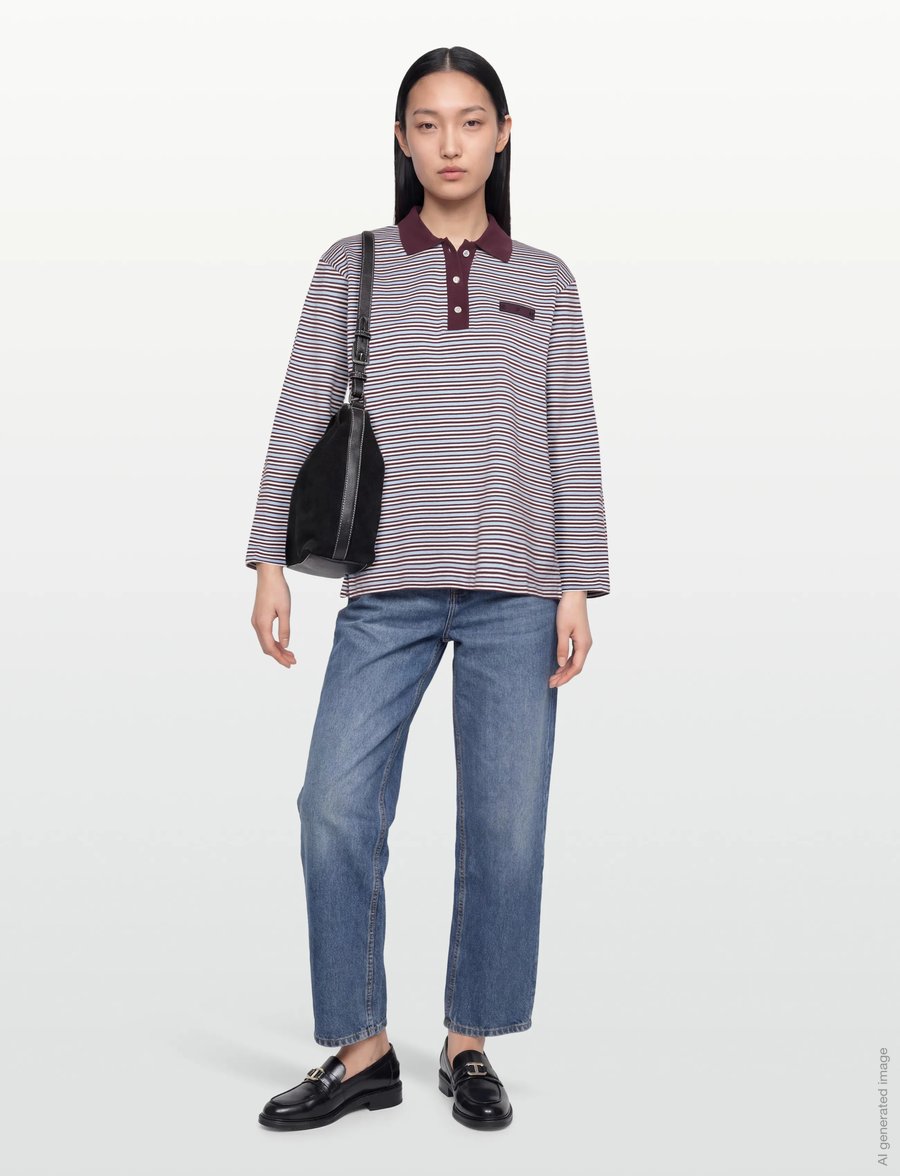 Copenhagen Studios - CPH POLOSHIRT 1 cotton red striped - poloshirts - blue striped - 0