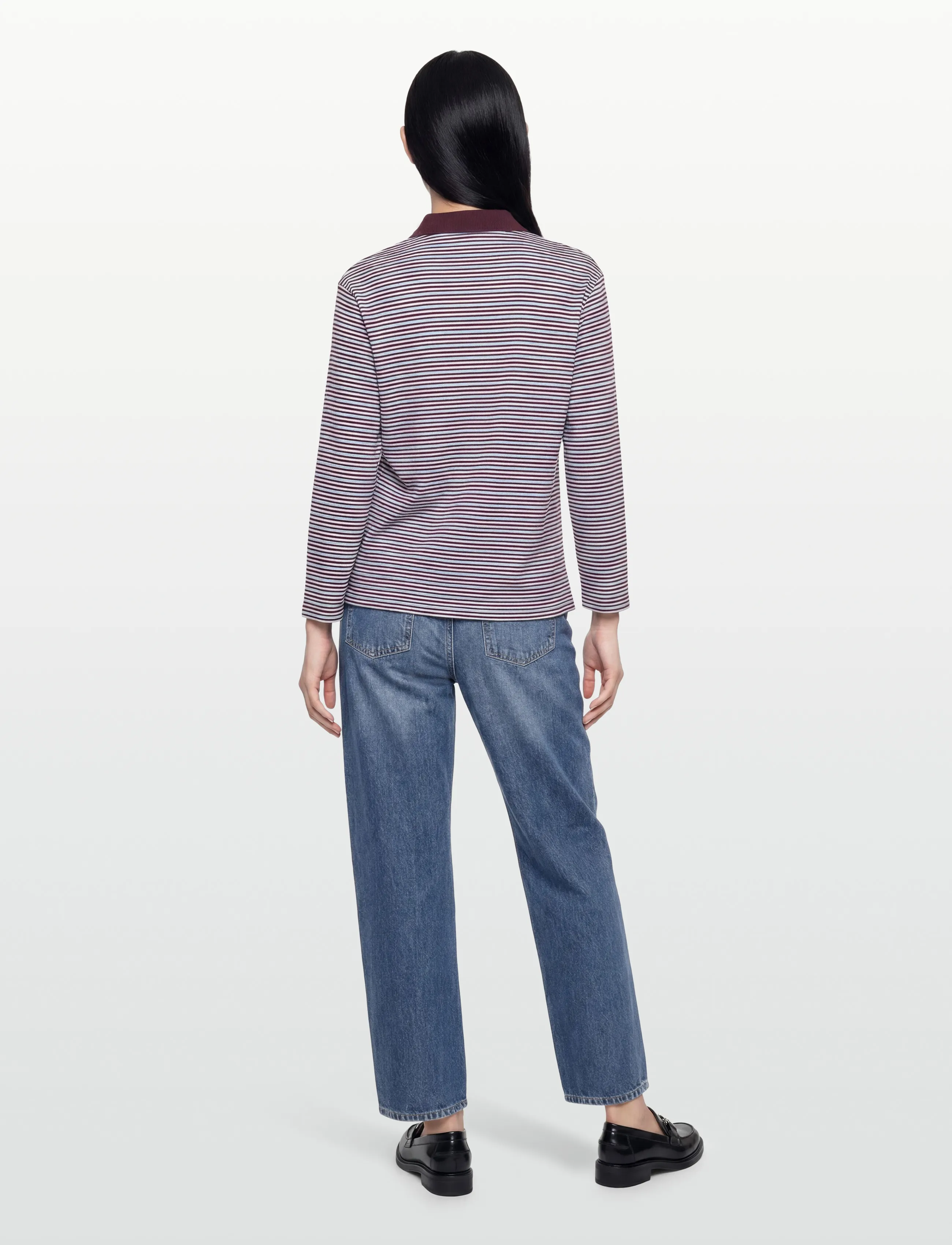 Copenhagen Studios - CPH POLOSHIRT 1 cotton red striped - poloer - blue striped - 4