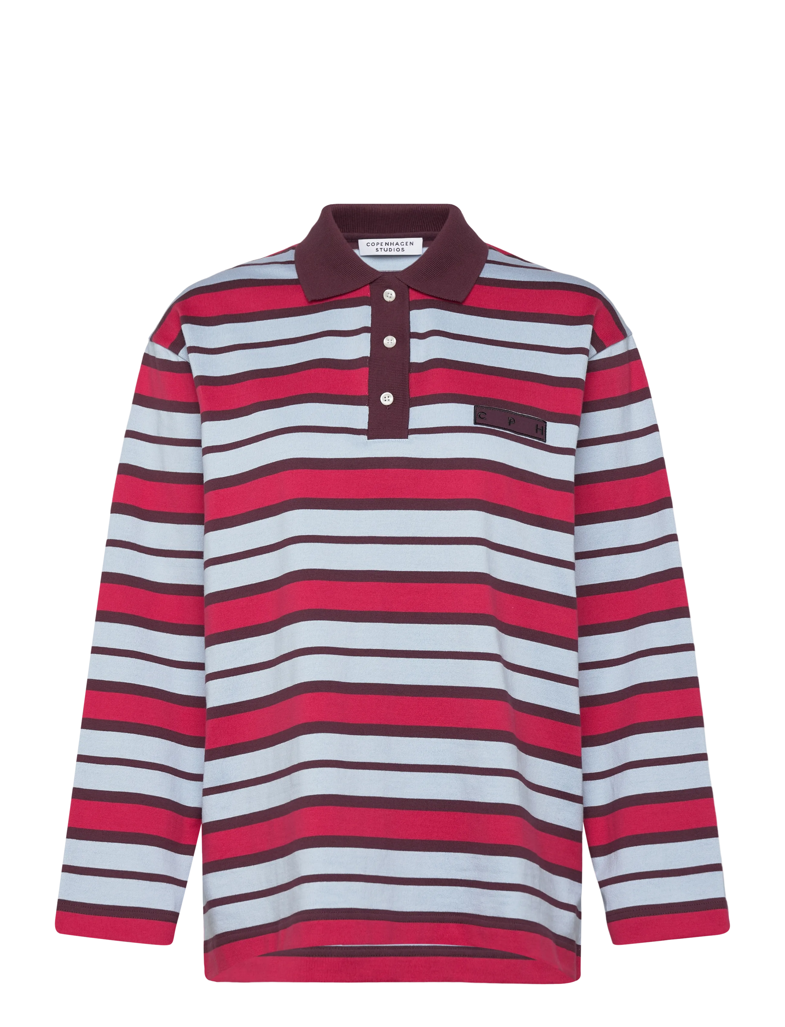 Copenhagen Studios CPH POLOSHIRT 1 cotton red striped - Polo's - RED STRIPED / multi