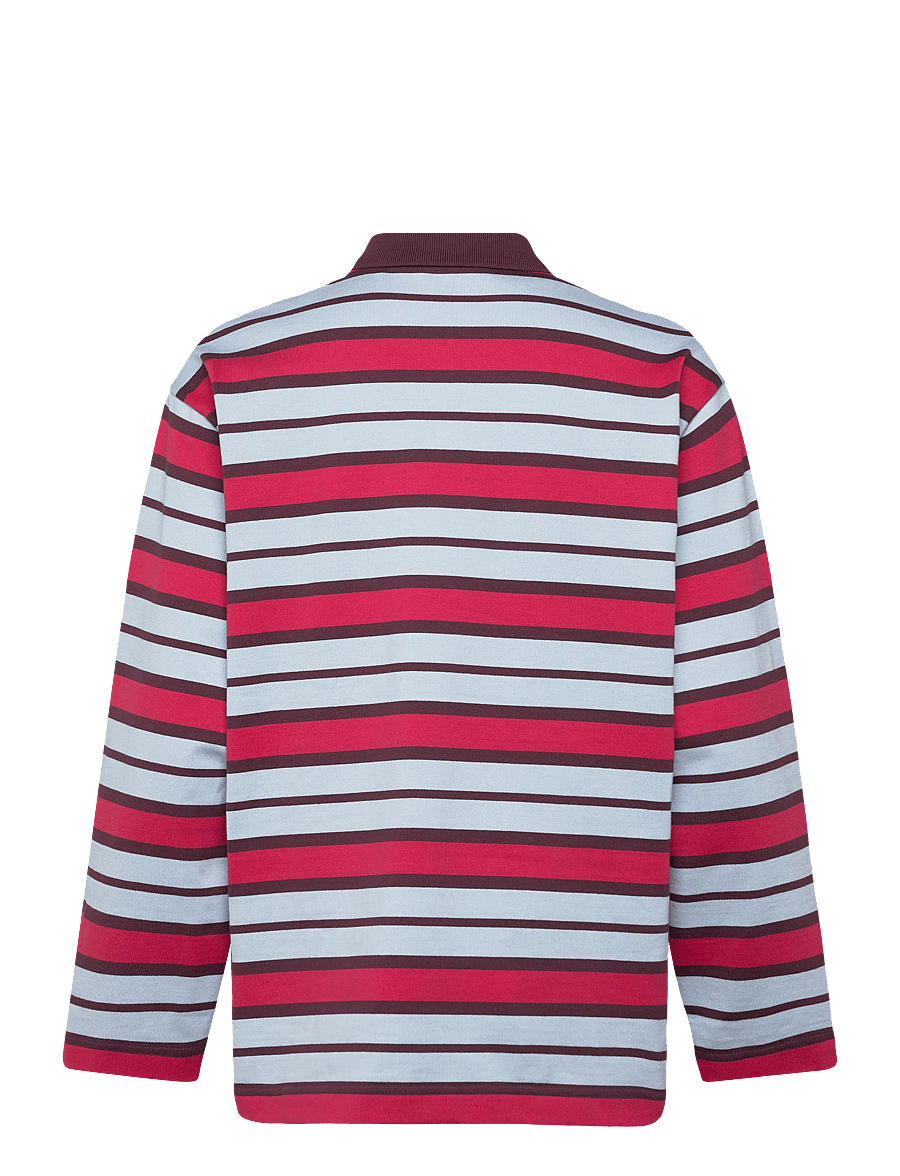 Copenhagen Studios - CPH POLOSHIRT 1 cotton red striped - poloshirts - red striped - 2