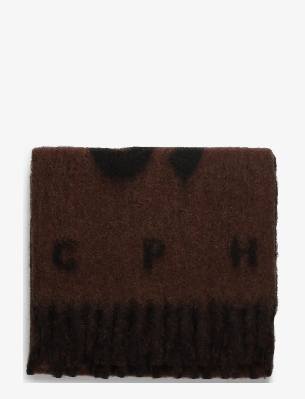 Copenhagen Studios - CPH SHAWL 13 wool mix chocolate - halsdukar - chocolate - 1