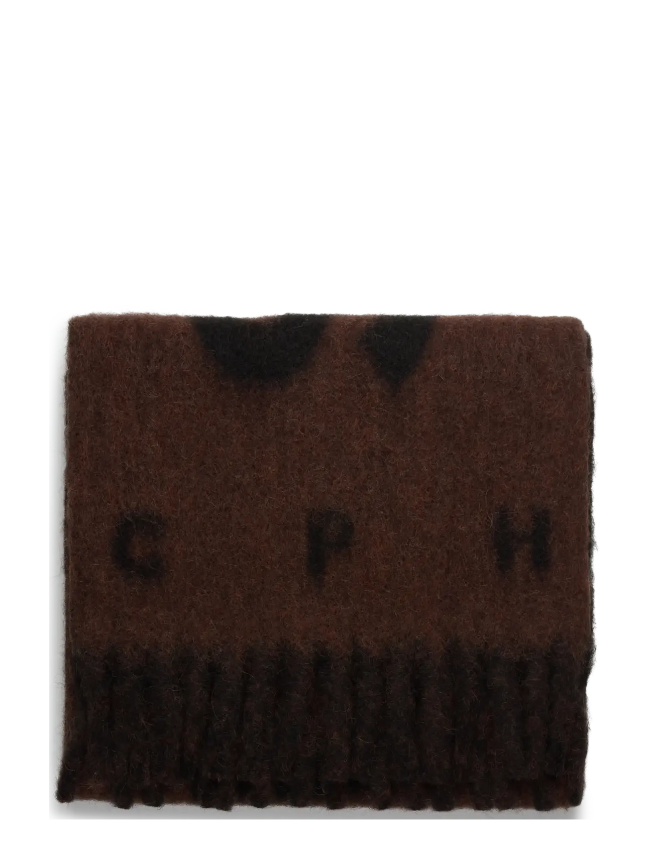 Copenhagen Studios - CPH SHAWL 13 wool mix chocolate - accessories - chocolate - 1