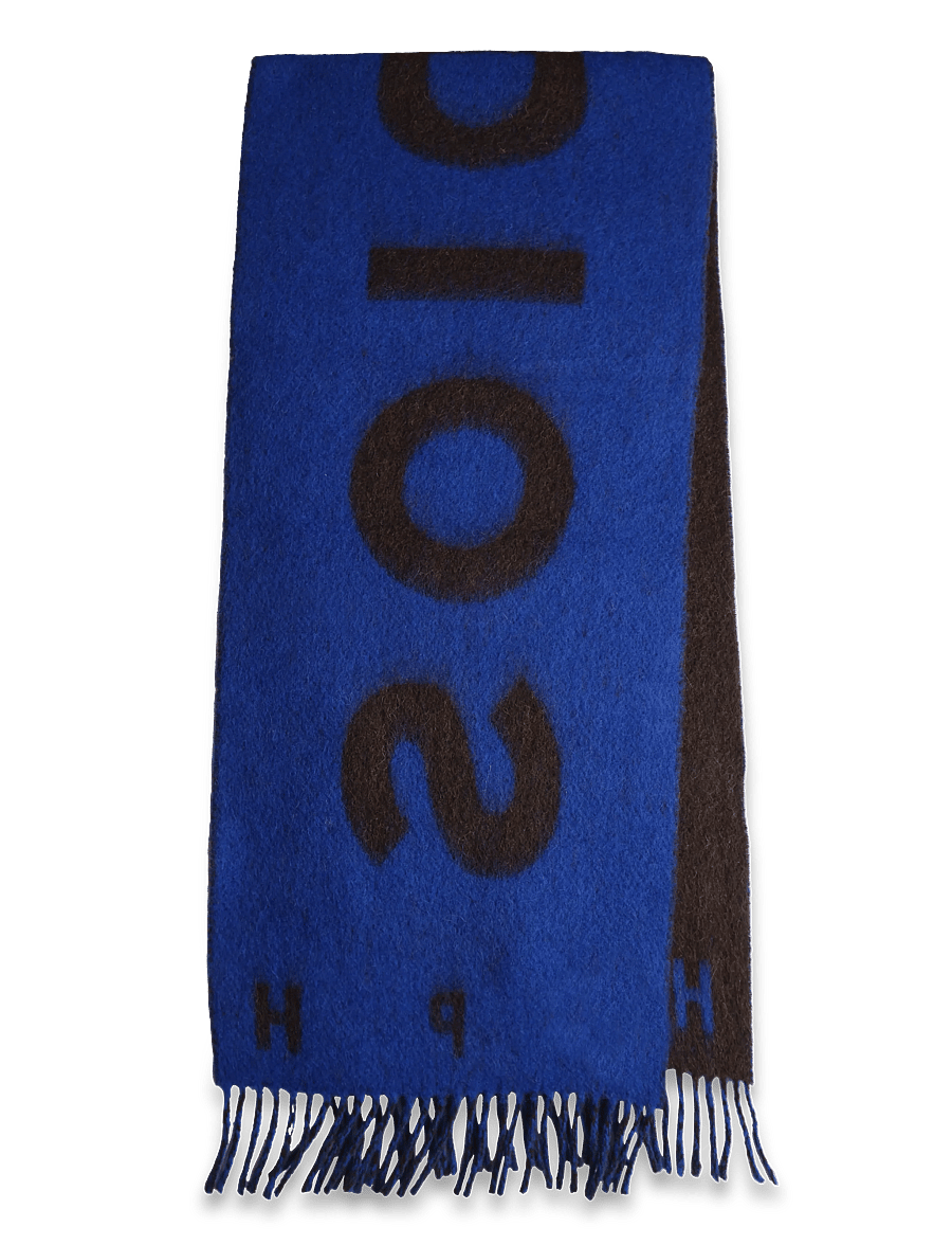 Copenhagen Studios - CPH SHAWL 13 wool mix chocolate - szaliki zimowe - dark brown/blue - 0