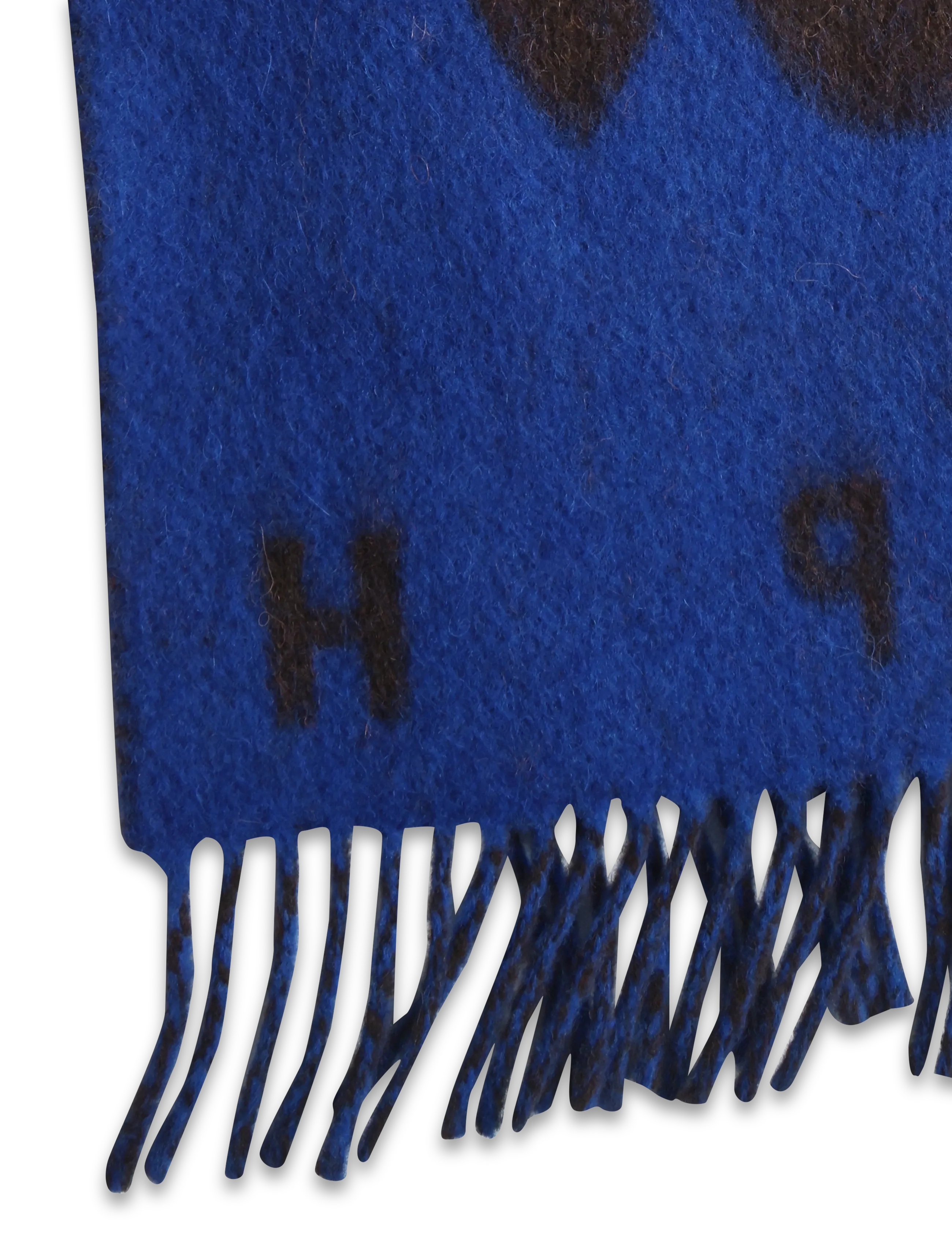 Copenhagen Studios - CPH SHAWL 13 wool mix dark brown/blue - halstørklæder - dark brown/blue - 2
