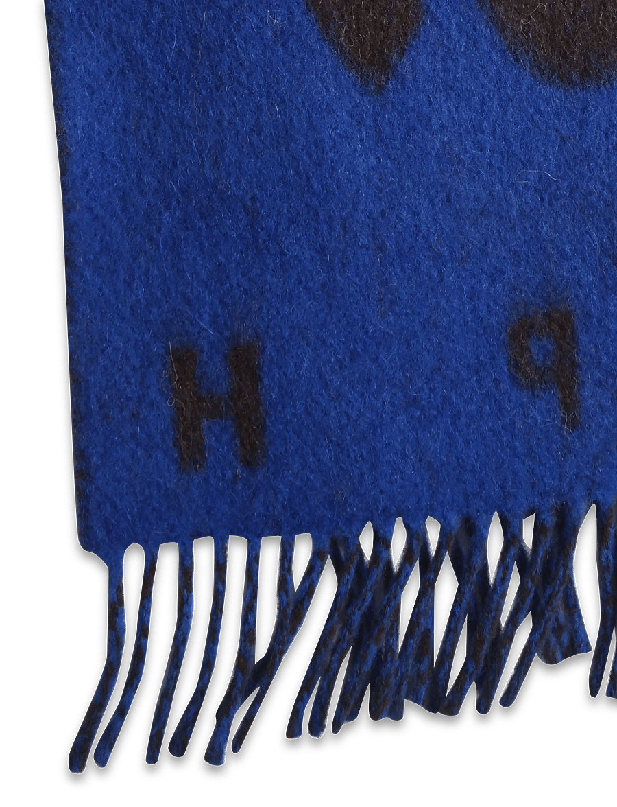 Copenhagen Studios - CPH SHAWL 13 wool mix chocolate - szaliki zimowe - dark brown/blue - 2