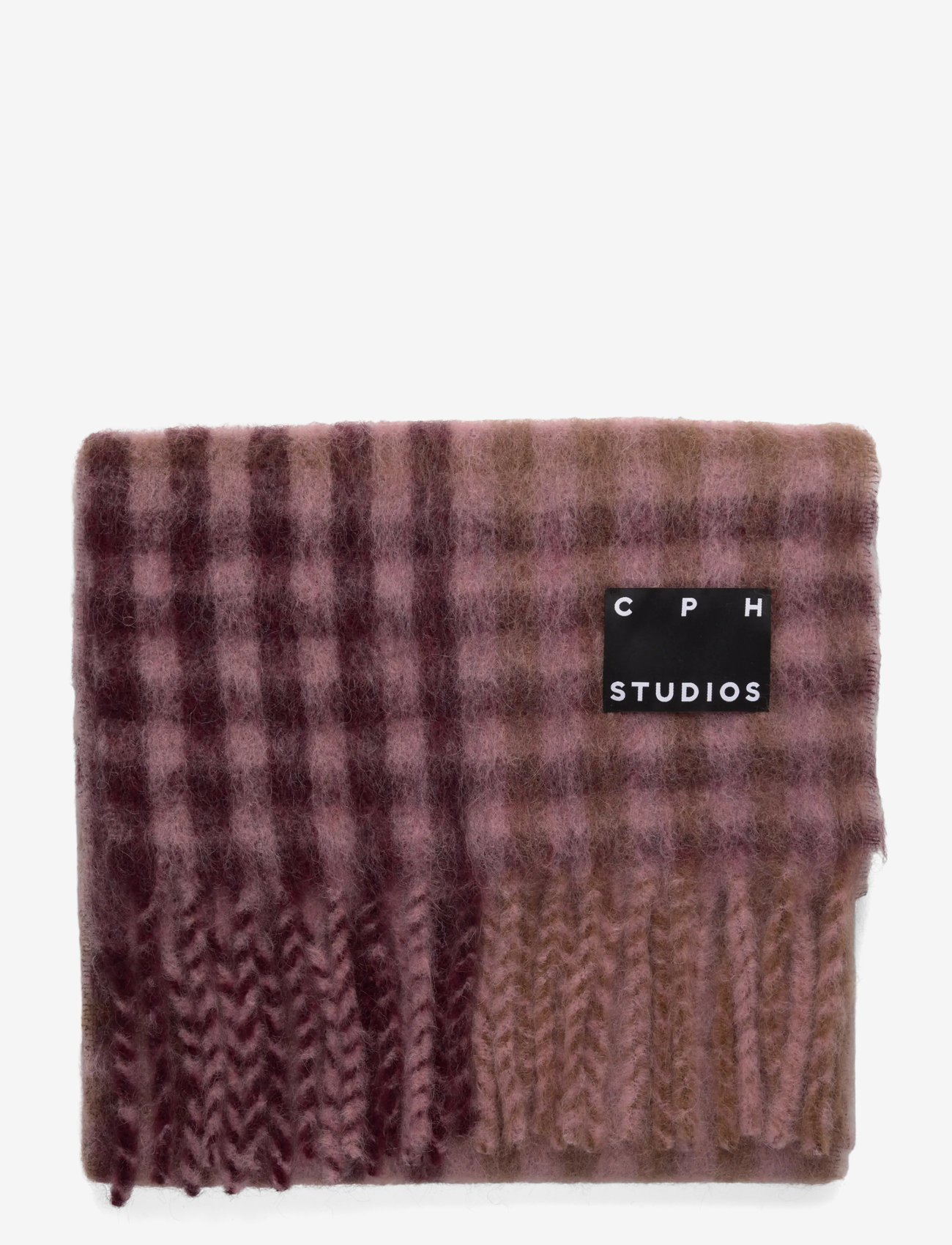 Copenhagen Studios - CPH SHAWL 14 wool mix burgundy - winter scarves - burgundy - 1