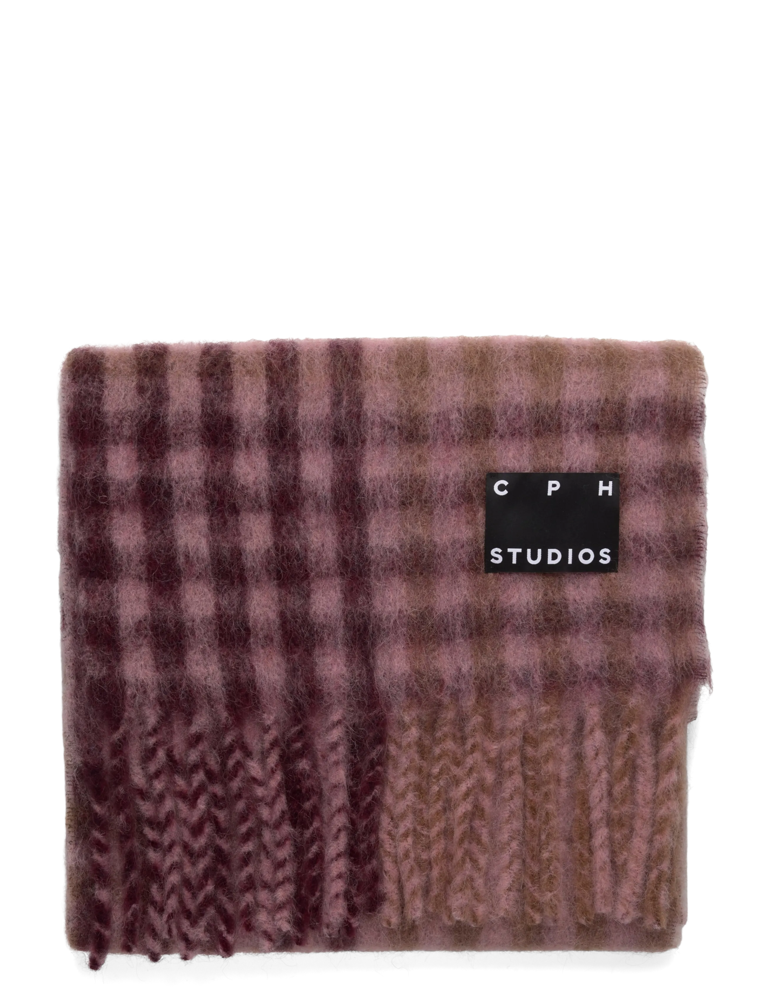 Copenhagen Studios - CPH SHAWL 14 wool mix burgundy - halstørklæder - burgundy - 1