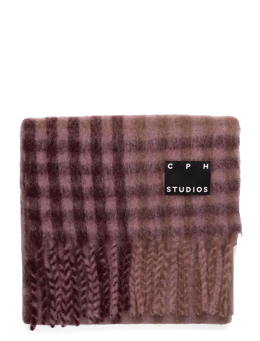 Copenhagen Studios - CPH SHAWL 14 wool mix burgundy - halstørklæder - burgundy - 1