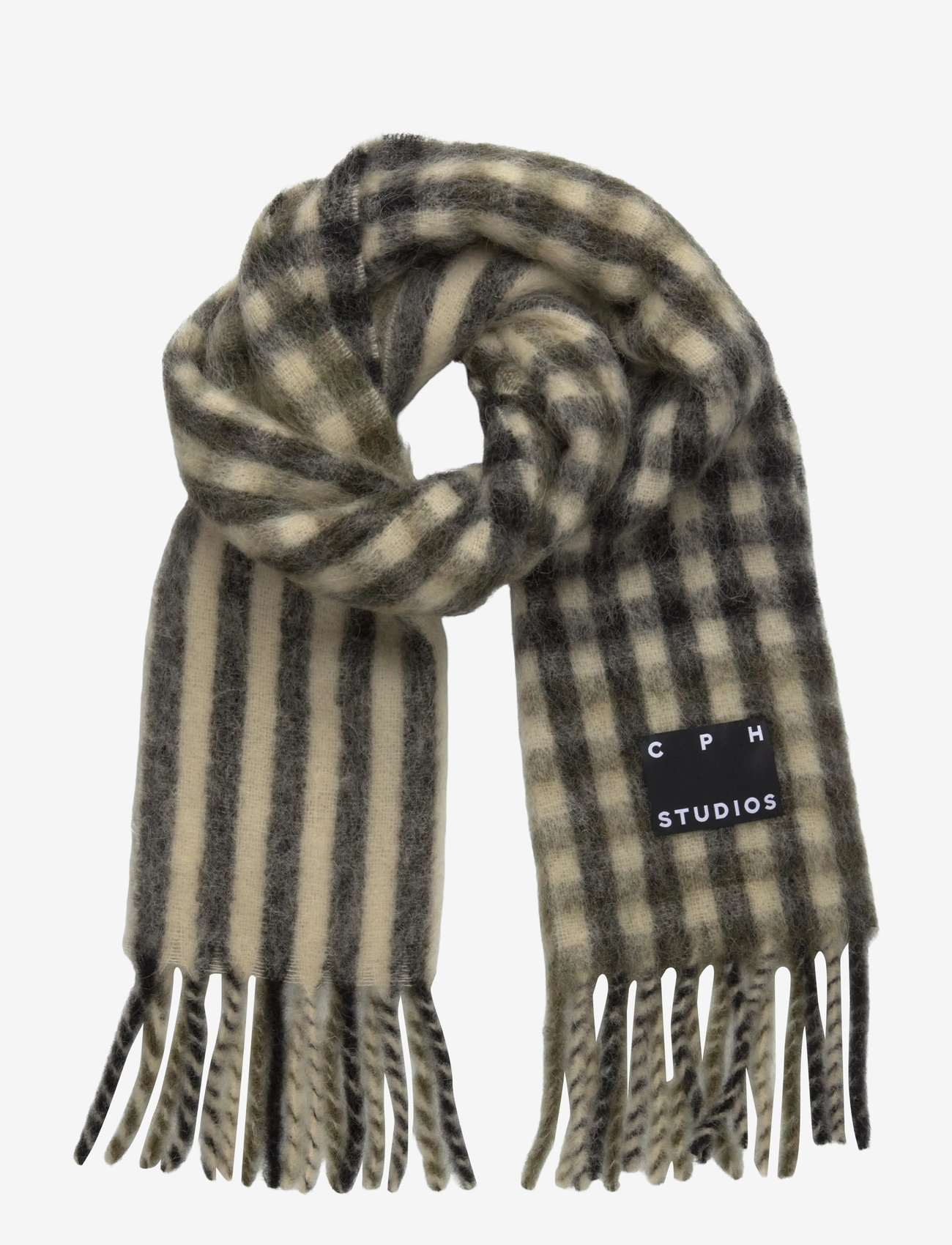 Copenhagen Studios - CPH SHAWL 14 wool mix burgundy - winterschals - olive - 0