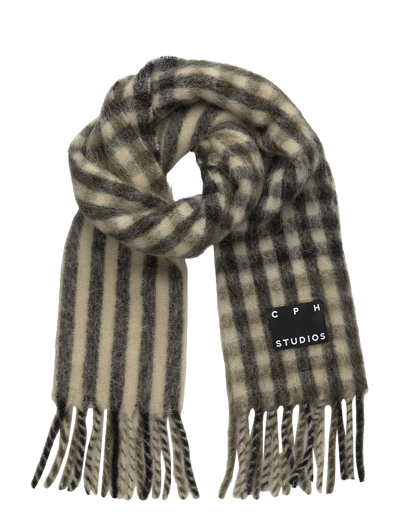 Copenhagen Studios - CPH SHAWL 14 wool mix burgundy - winterschals - olive - 0