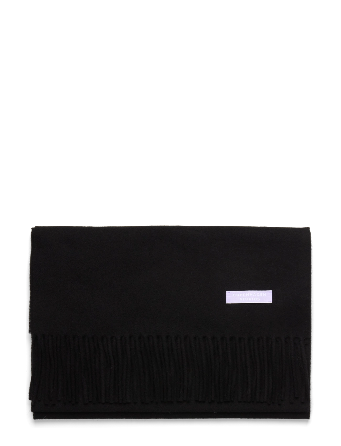 Copenhagen Studios - CPH SHAWL 18 wool mix black - cashmere - black - 0