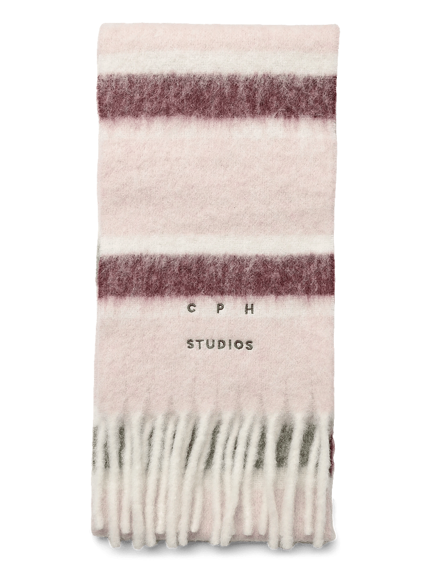 Copenhagen Studios - CPH SHAWL 24 alpaca mix light rose striped - Écharpes d'hiver - light rose striped - 1
