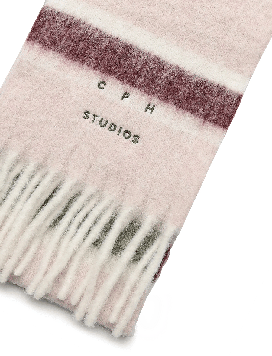 Copenhagen Studios - CPH SHAWL 24 alpaca mix light rose striped - Écharpes d'hiver - light rose striped - 2