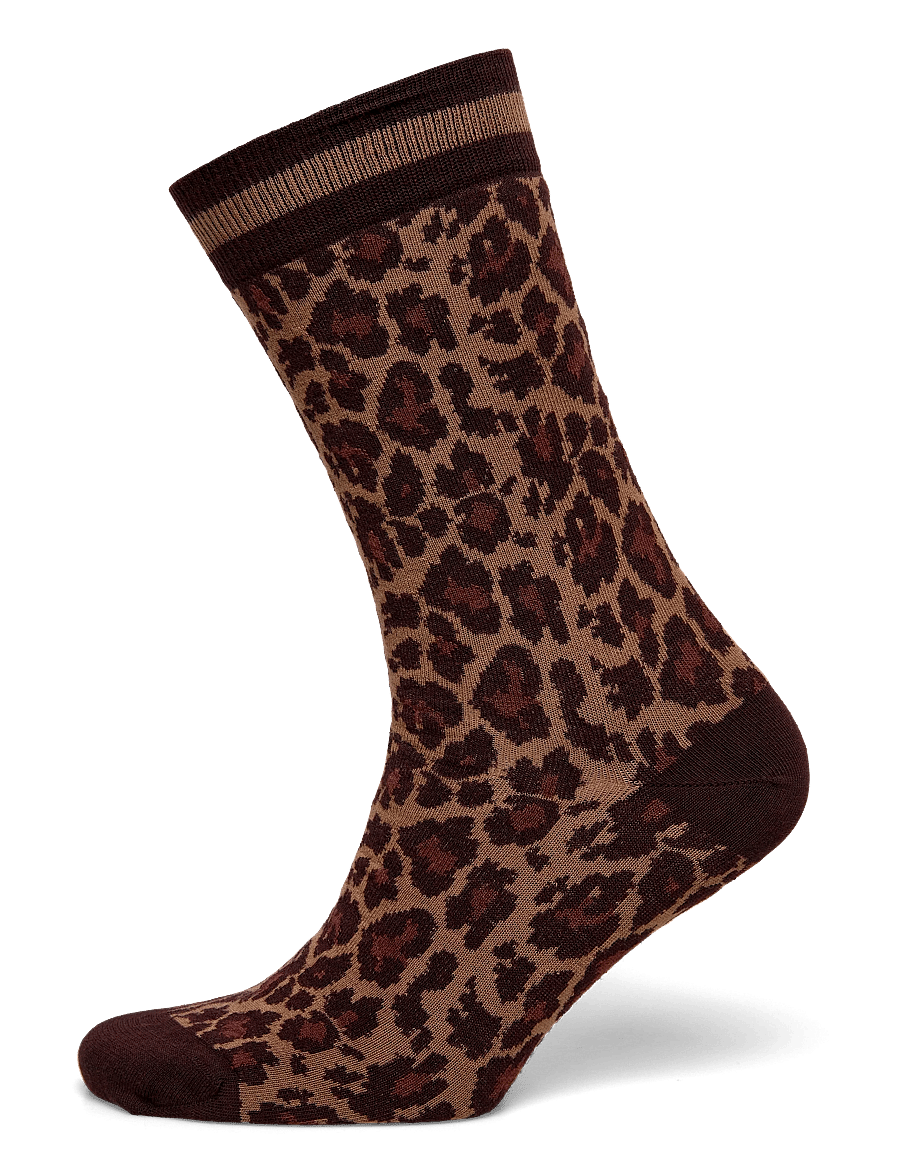 Copenhagen Studios - CPH SOCKS 7 cotton blend dark brown leo - normale socken - dark brown leo - 0