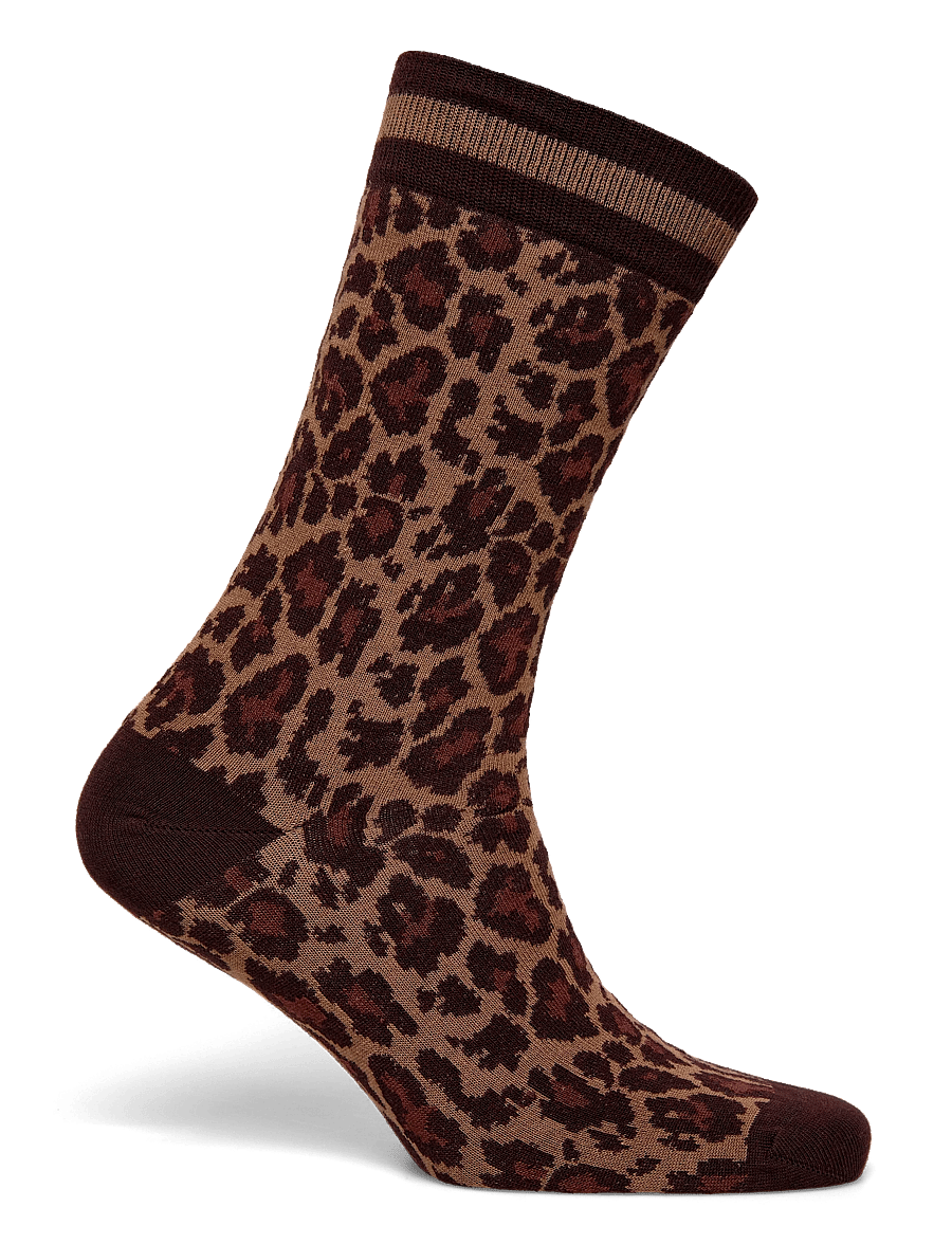 Copenhagen Studios - CPH SOCKS 7 cotton blend dark brown leo - normale socken - dark brown leo - 1