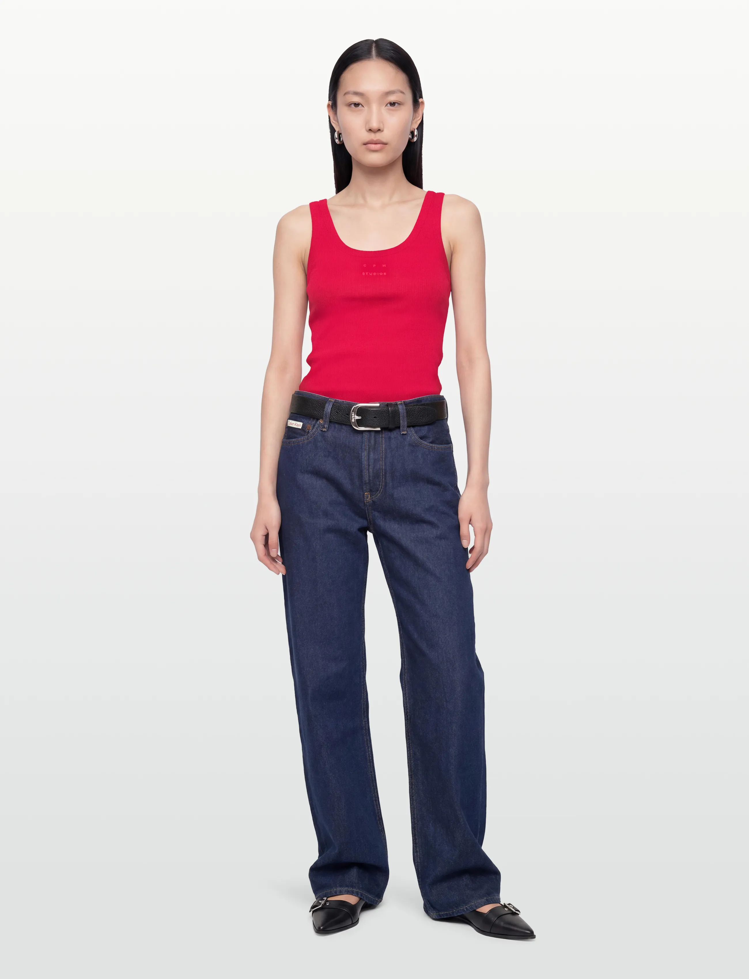 Copenhagen Studios Cph Tank Top 1 Cotton Red, M, T-shirts & Oberteile, Koralle - Sleeveless, Frauen