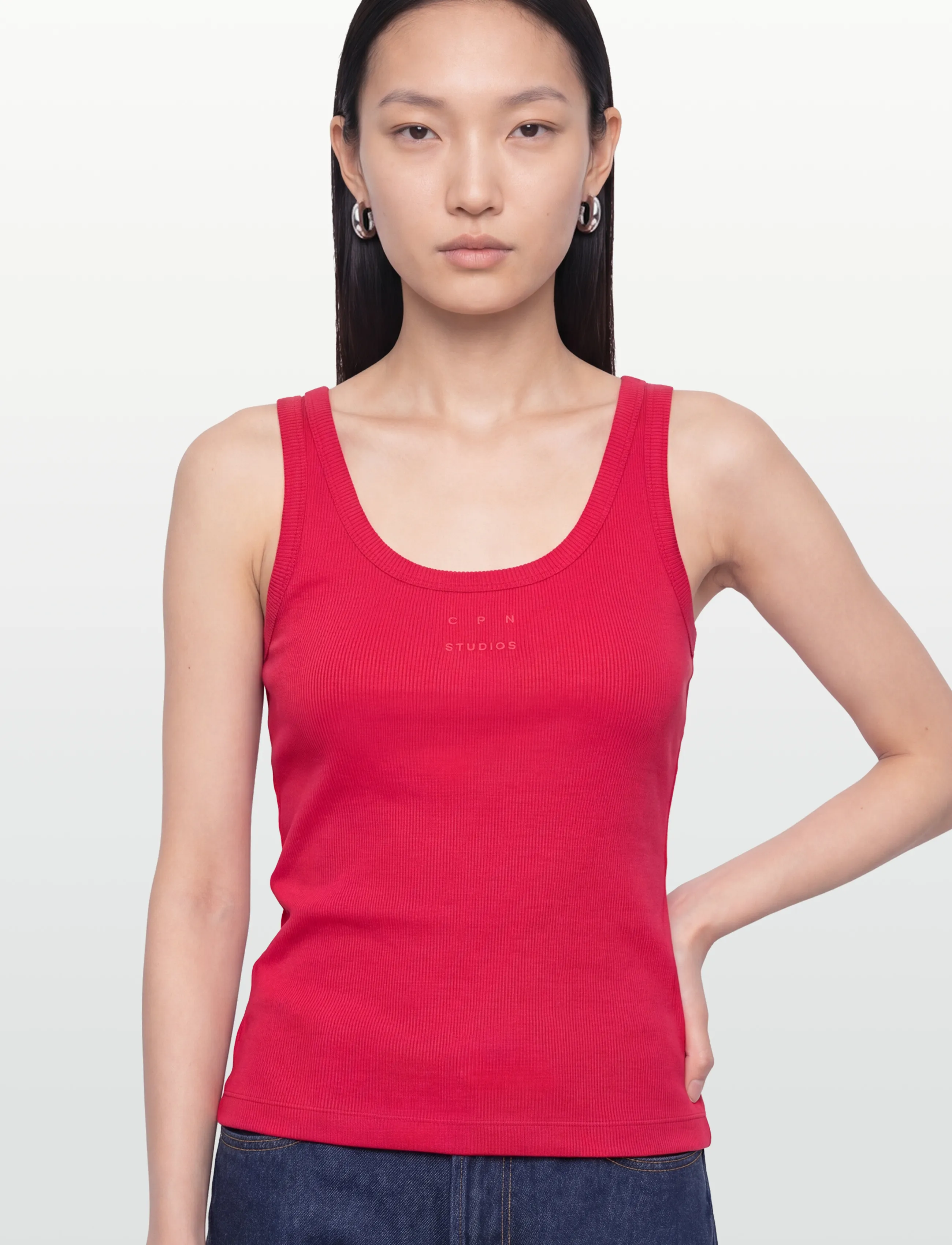 Copenhagen Studios - CPH TANK TOP 1 cotton red - tanktops - red - 3
