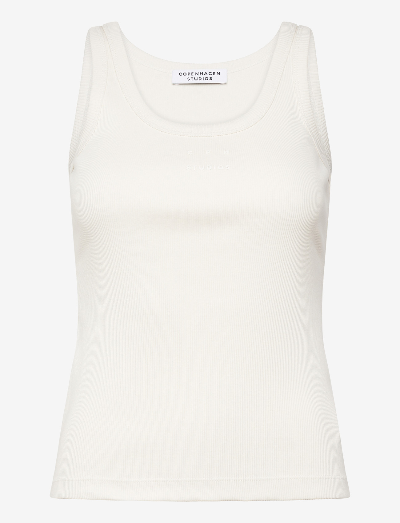 Copenhagen Studios - CPH TANK TOP 1 cotton white - tanktops - white - 0