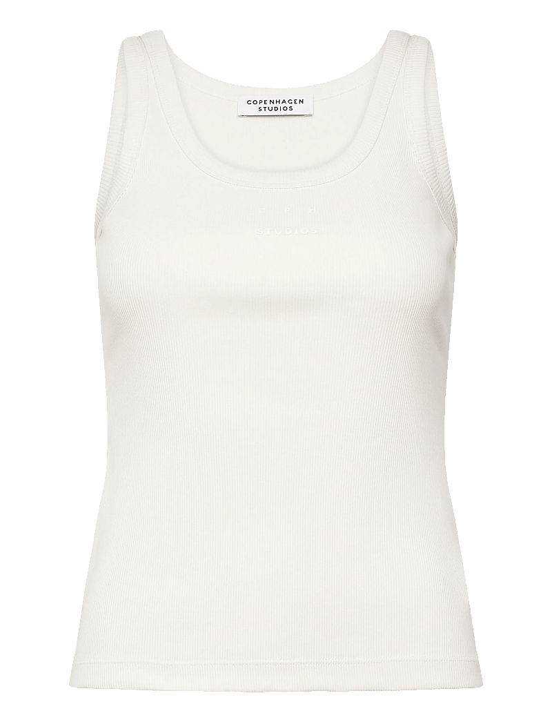 Copenhagen Studios - CPH TANK TOP 1 cotton white - tanktops - white - 0