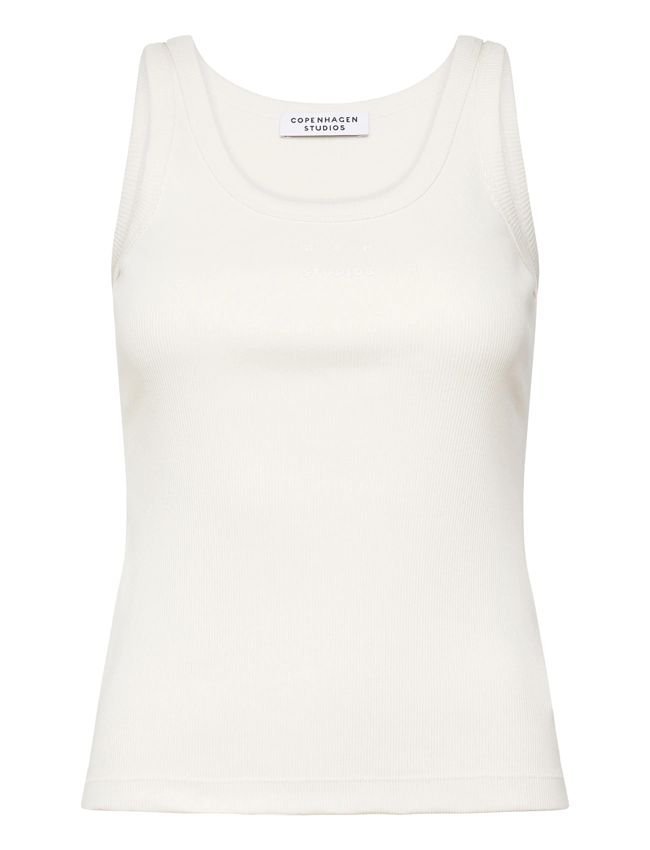 Copenhagen Studios CPH TANK TOP 1 cotton red - Tøj - WHITE / white