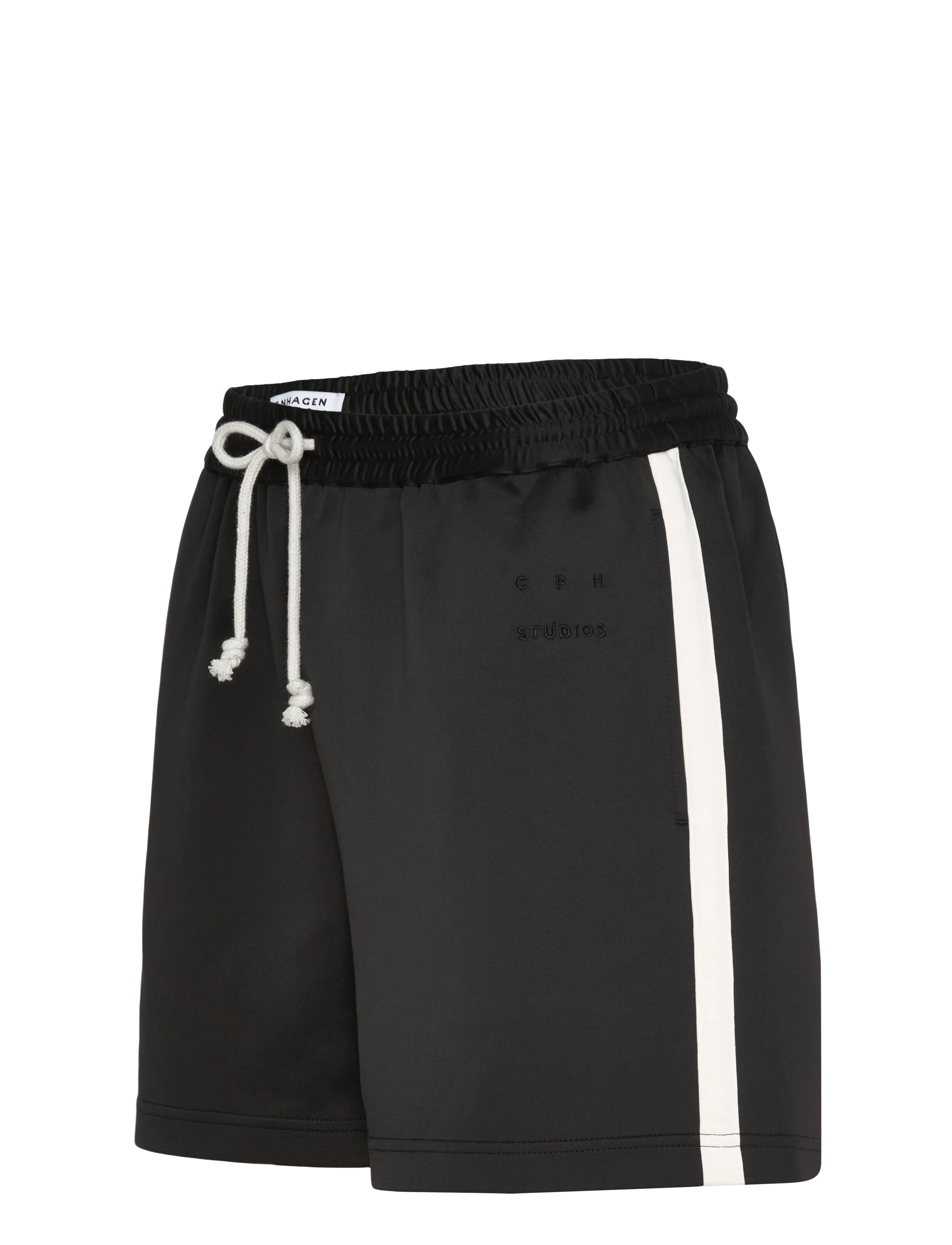 Copenhagen Studios - CPH TRACK SHORTS 1 synthetic black - dresowe szorty - black - 3