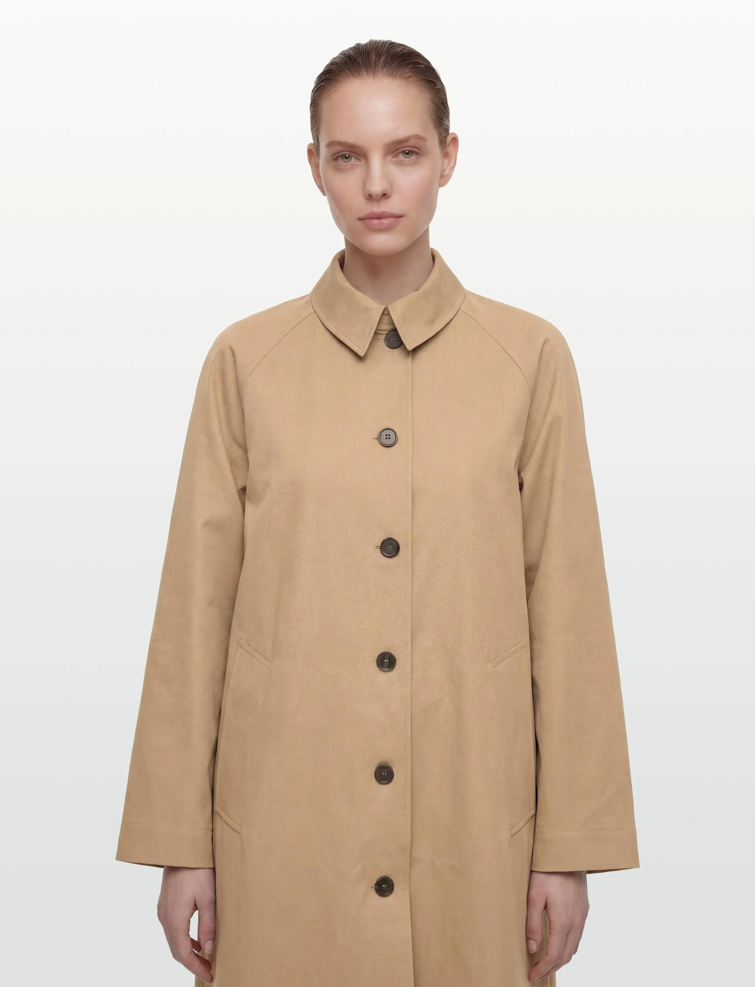 Copenhagen Studios - CPH TRENCHCOAT 2 cotton burgundy - trenchcoats - beige - 3