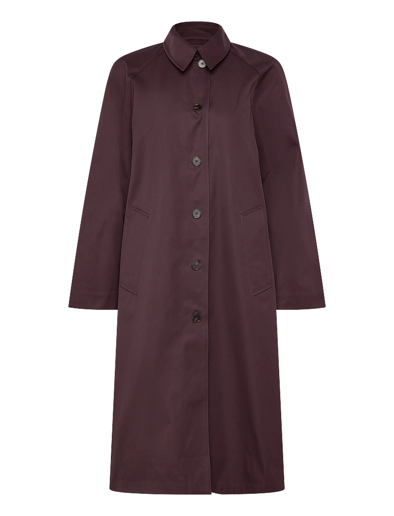 Copenhagen Studios - CPH TRENCHCOAT 2 cotton burgundy - trenchcoats - burgundy - 0