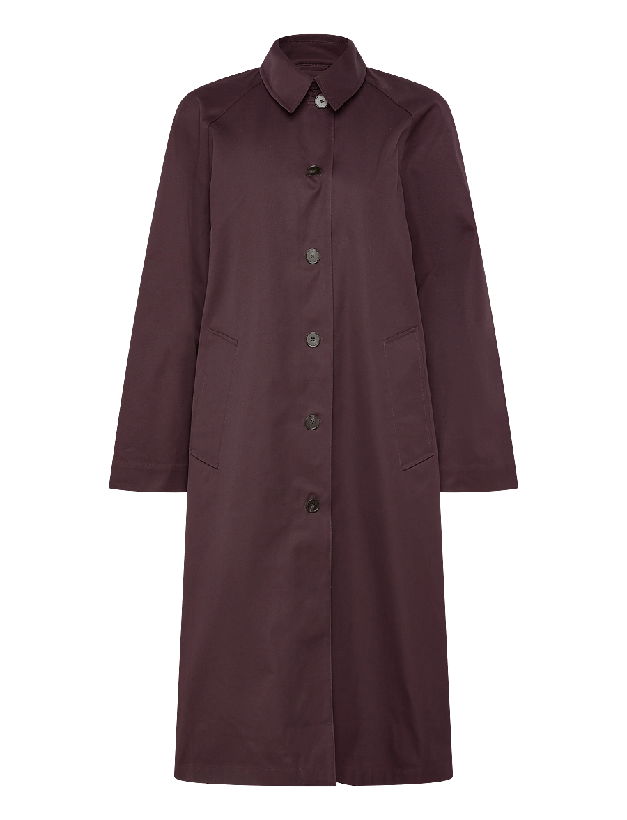 Copenhagen Studios - CPH TRENCHCOAT 2 cotton burgundy - trenchcoats - burgundy - 1