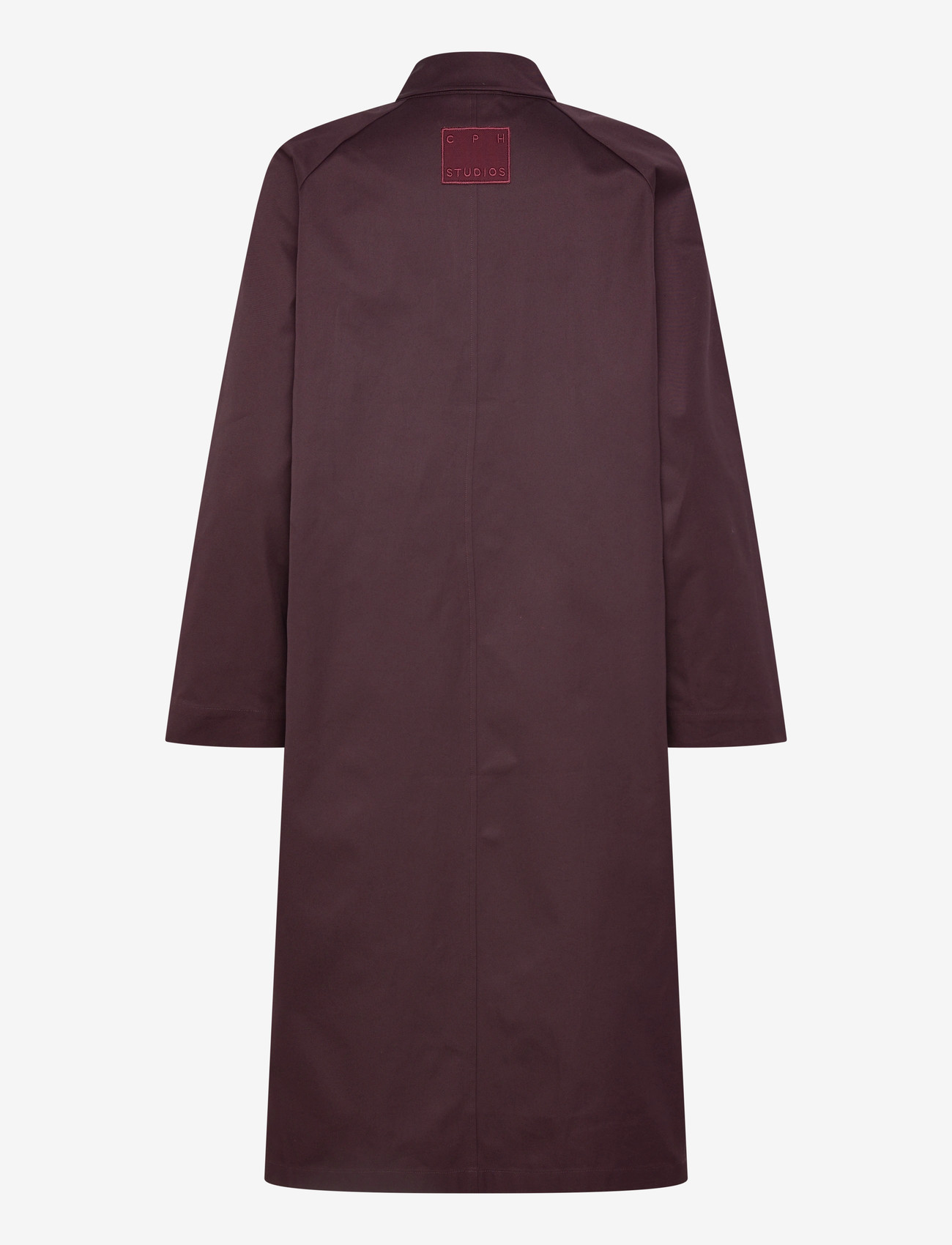 Copenhagen Studios - CPH TRENCHCOAT 2 cotton burgundy - trenchcoats - burgundy - 1