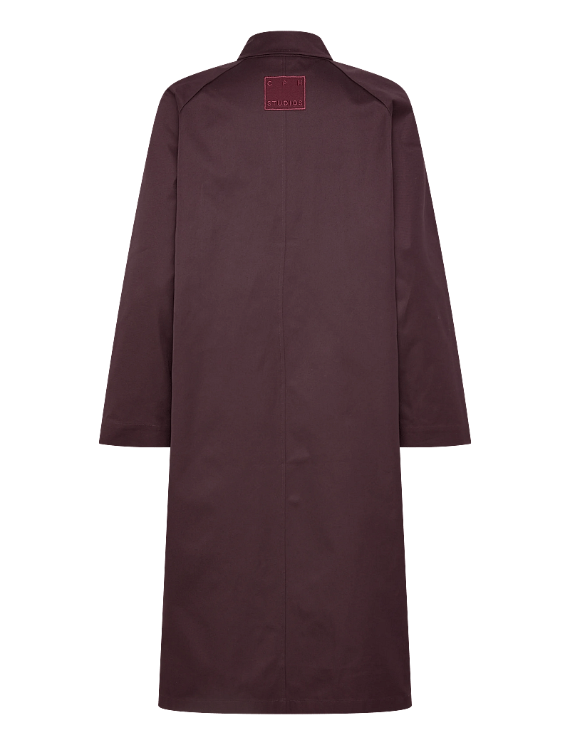 Copenhagen Studios - CPH TRENCHCOAT 2 cotton burgundy - trenchcoats - burgundy - 1