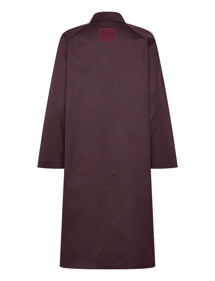 Copenhagen Studios - CPH TRENCHCOAT 2 cotton burgundy - trenchcoats - burgundy - 2