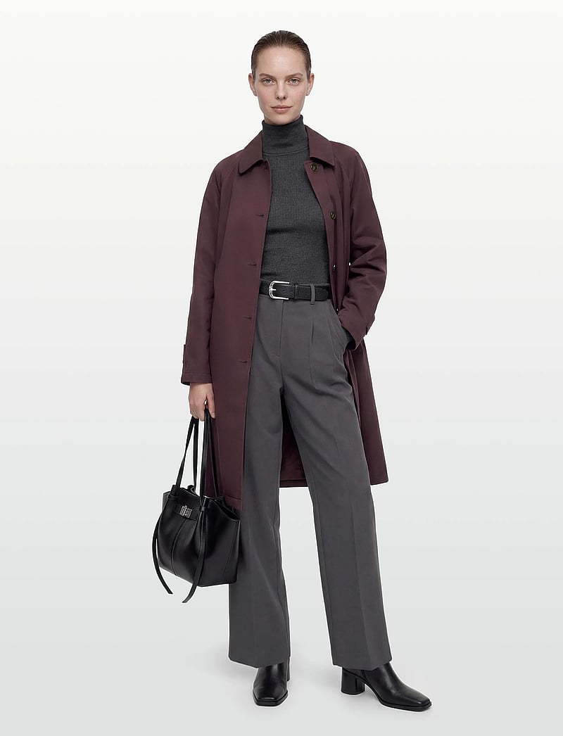 Copenhagen Studios - CPH TRENCHCOAT 2 cotton burgundy - trenchcoats - burgundy - 0