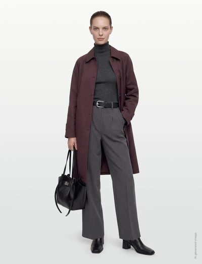 Cph Trenchcoat 2 Cotton Burgundy - Trenchcoats
