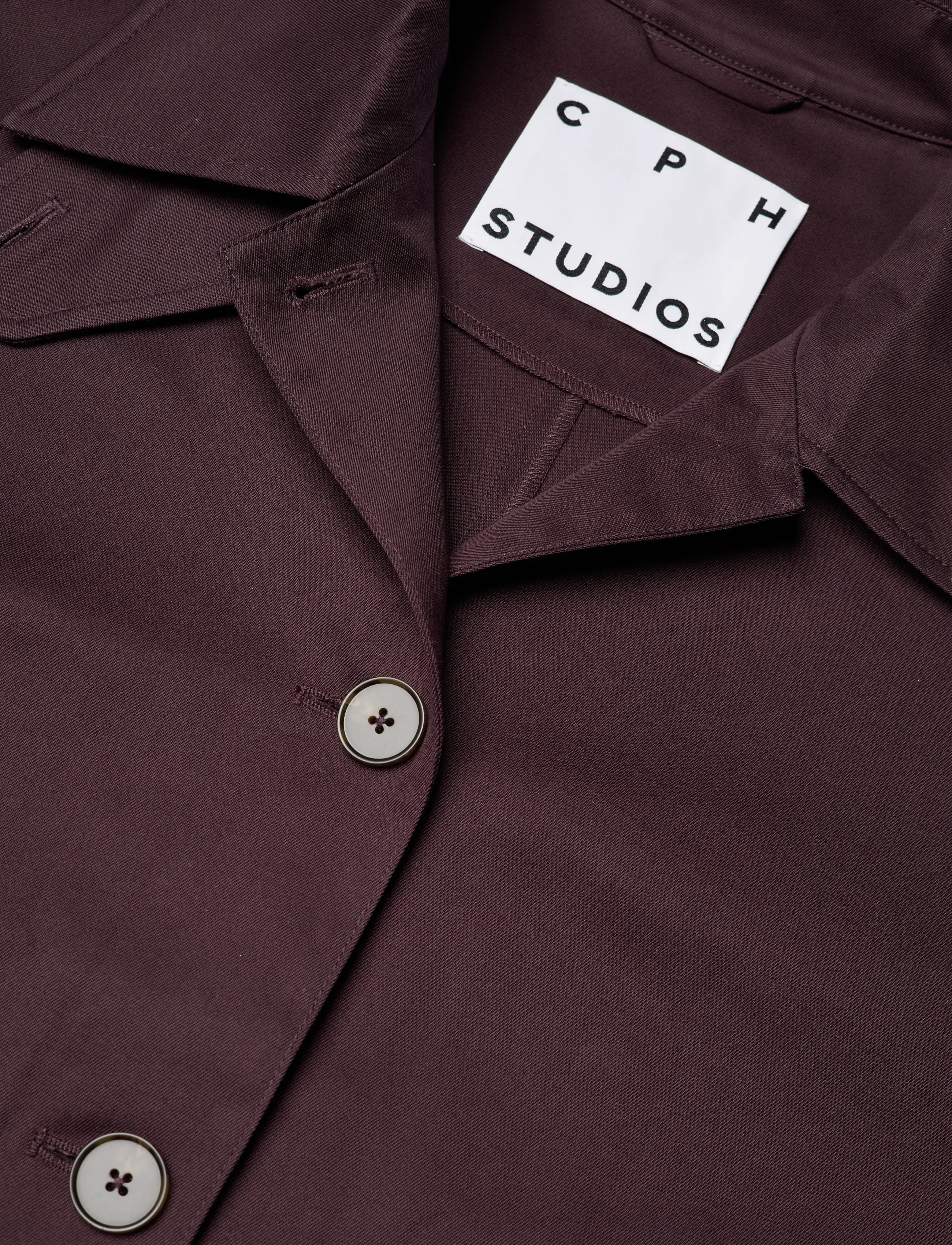 Copenhagen Studios - CPH TRENCHCOAT 2 cotton burgundy - trenchcoats - burgundy - 5