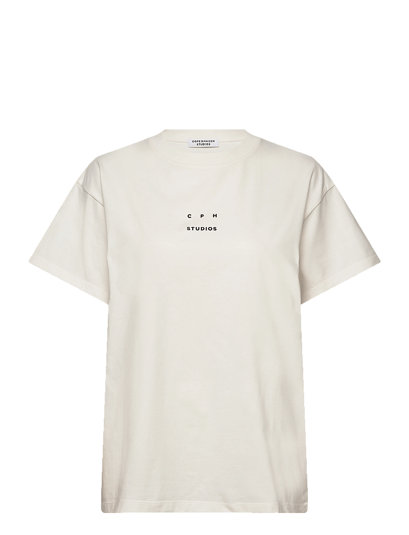 Copenhagen Studios - CPH T-SHIRT 2 cotton black - t-shirts - white - 0