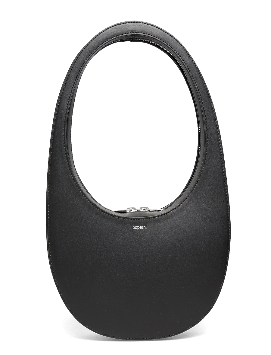 Coperni - Swipe Leather Shoulder Bag - shoulder bags - black - 0