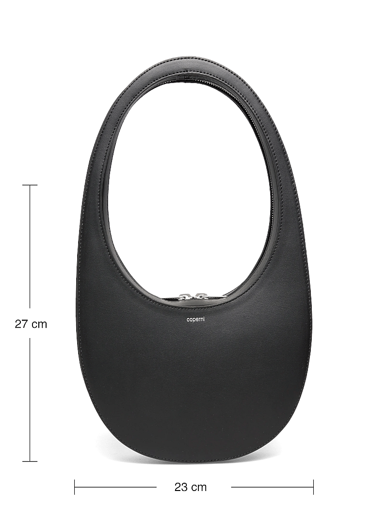Coperni - Swipe Leather Shoulder Bag - skuldertasker - black - 3