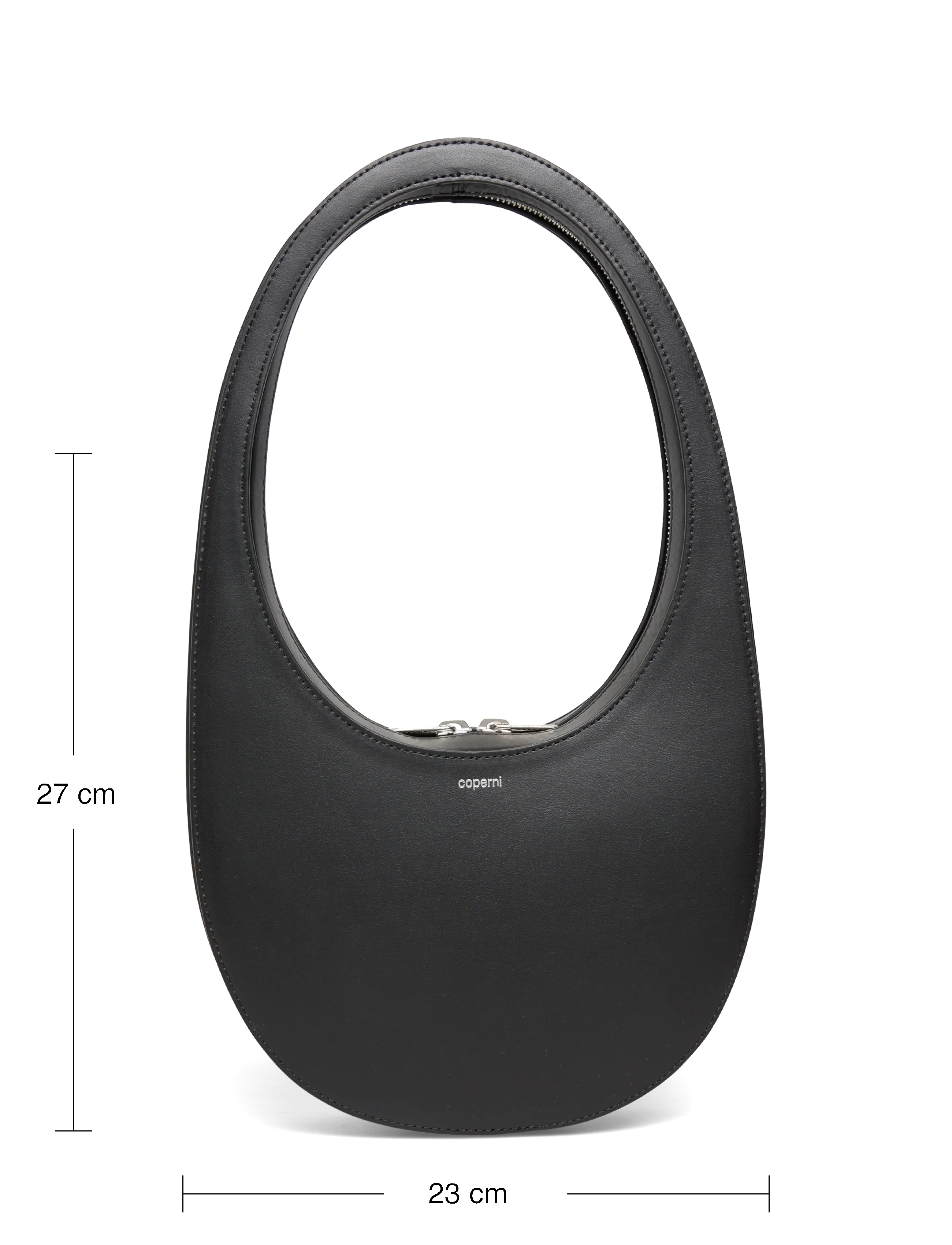 Coperni - Swipe Leather Shoulder Bag - shoulder bags - black - 3
