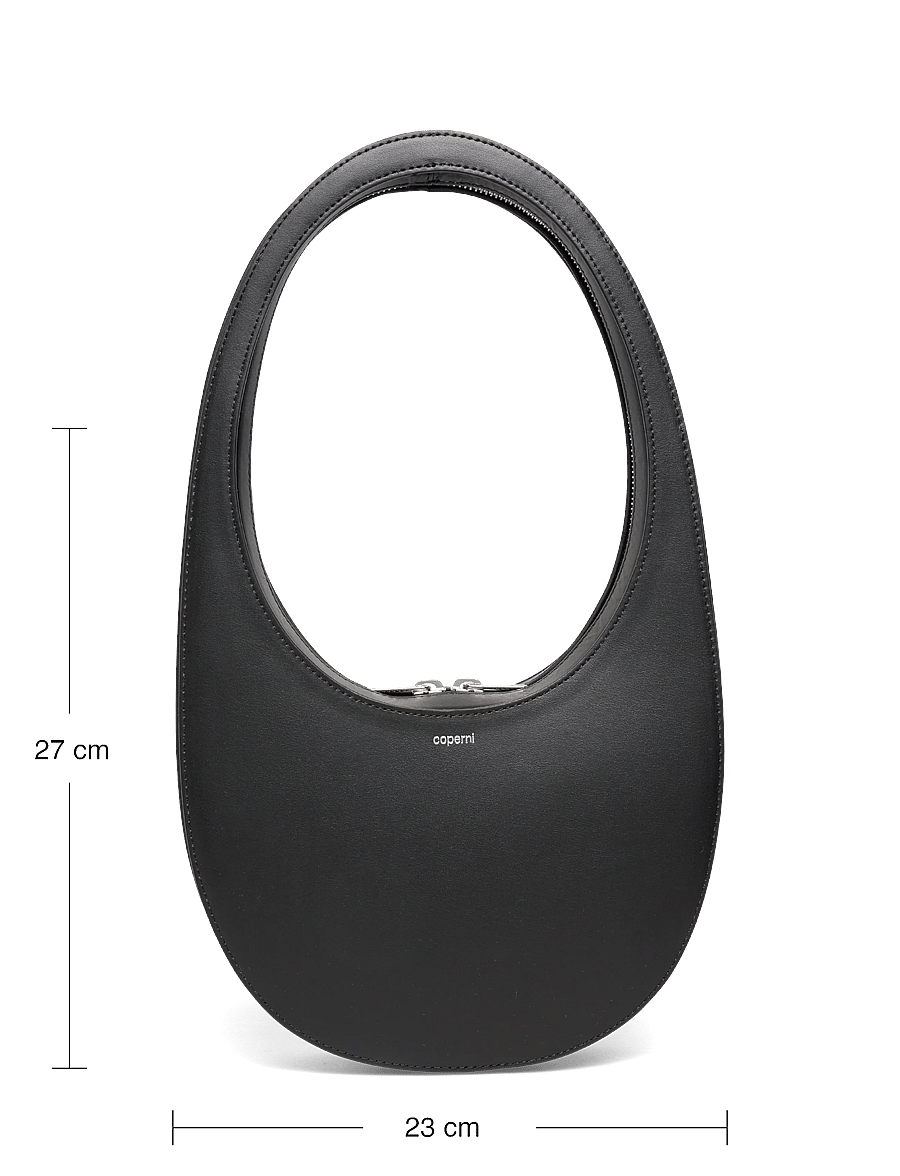 Coperni - Swipe Leather Shoulder Bag - shoulder bags - black - 3