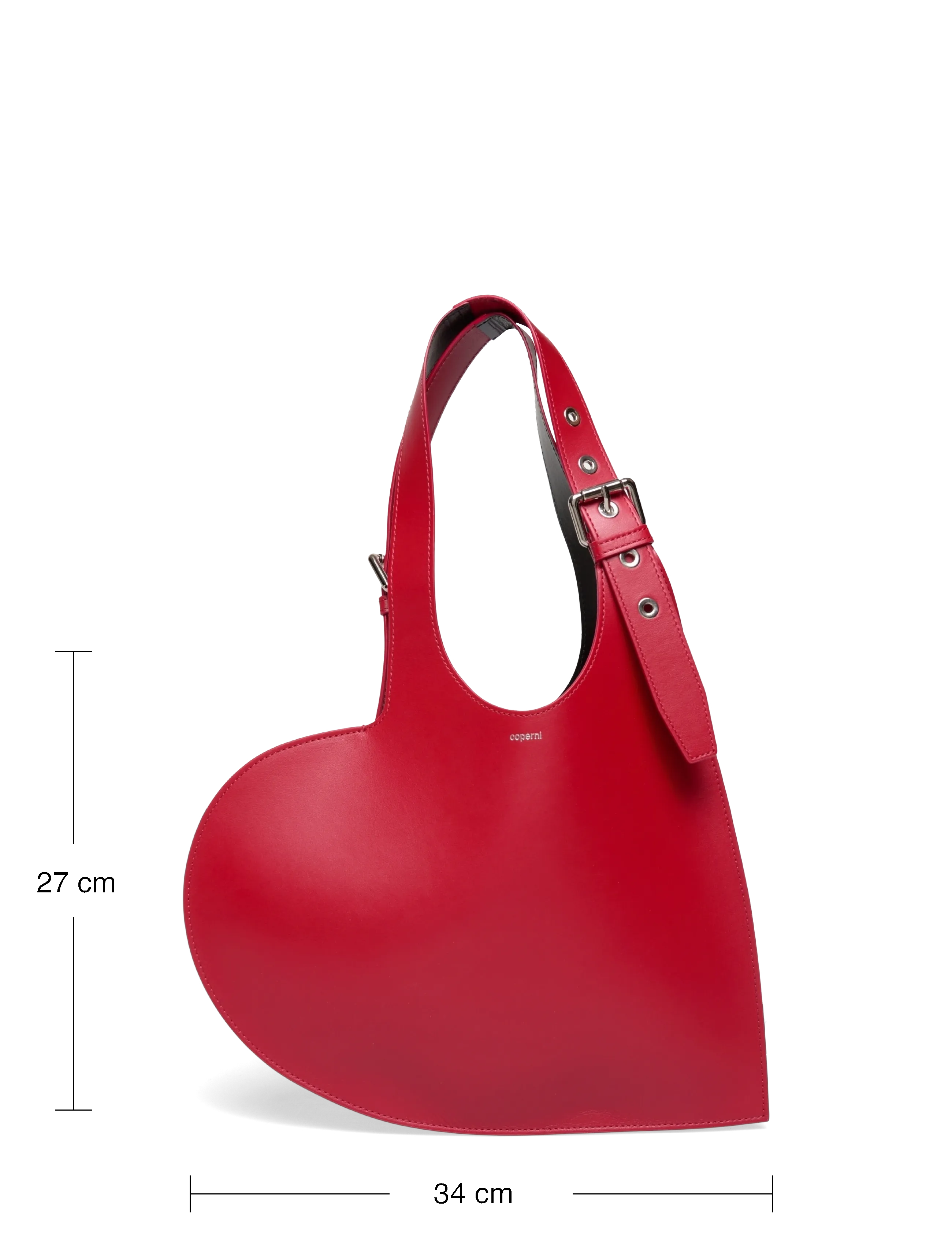 Coperni - Heart tote bag - tote-stiilis kotid - red - 3
