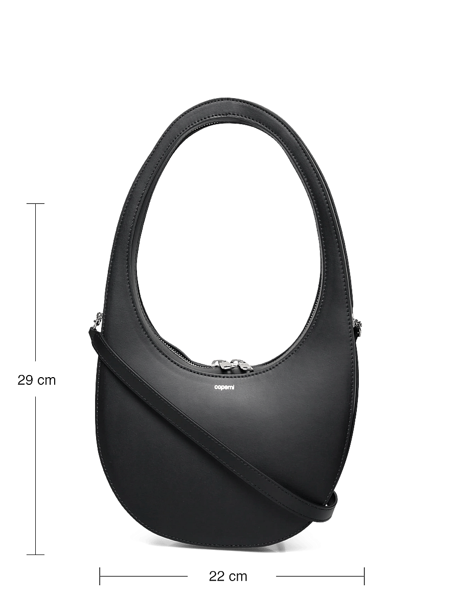 Coperni - Swipe Leather Shoulder Bag - Õlakotid - black - 3