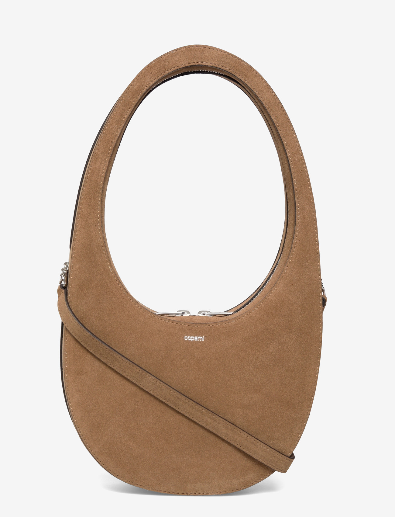 Coperni - Swipe Leather Shoulder Bag - skuldertasker - brown - 0
